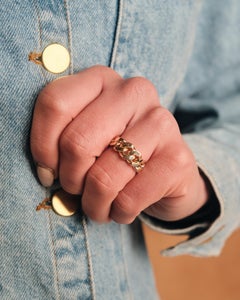 BNH Graduated Curb Ring in 14 Karat Gold – 9.0 mm – 10 grams