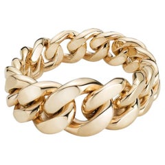 BNH Graduated Curb Ring in 14 Karat Gold – 9.0 mm – 10 grams