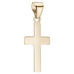 BNH standard cross pendant in 14 karat gold – 20 x 13 mm – Wide classic cross