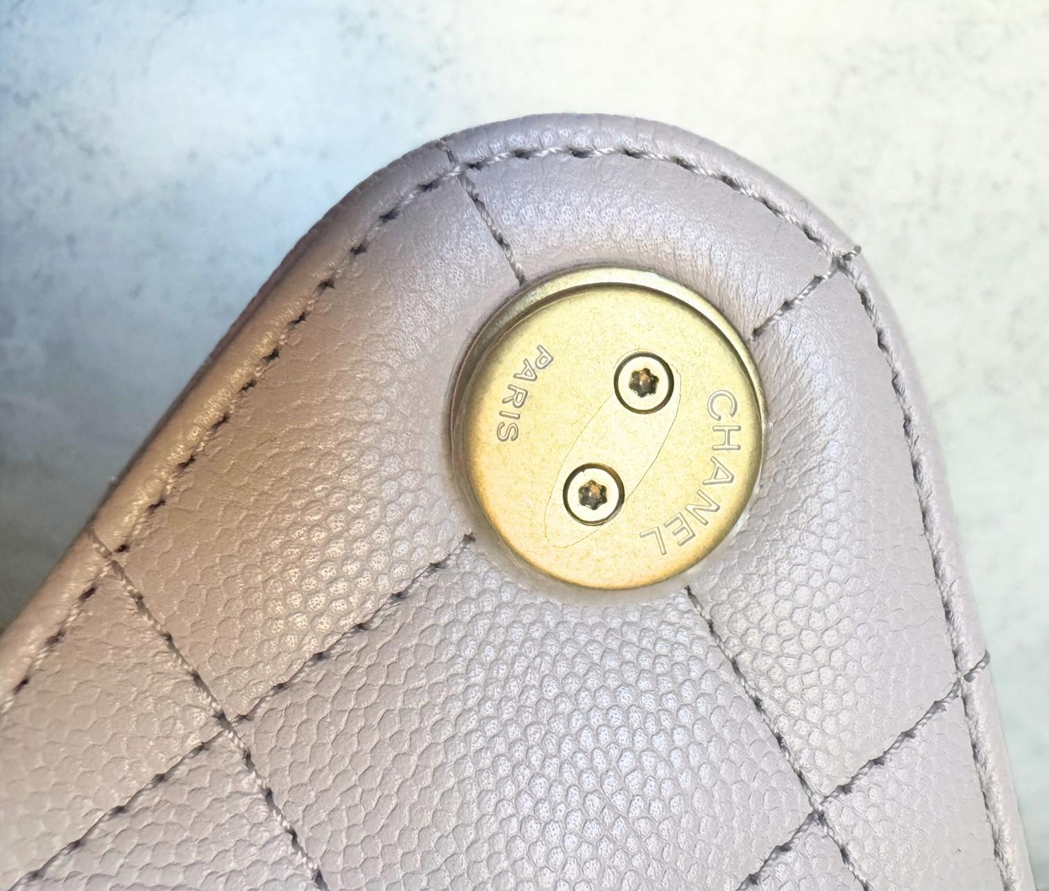 BNIB Chanel 25K Small Hobo Bag Lilac Grained Calfskin with Gold Hardware (Sac hobo en cuir de veau grainé lilas avec accessoires en or) en vente 5