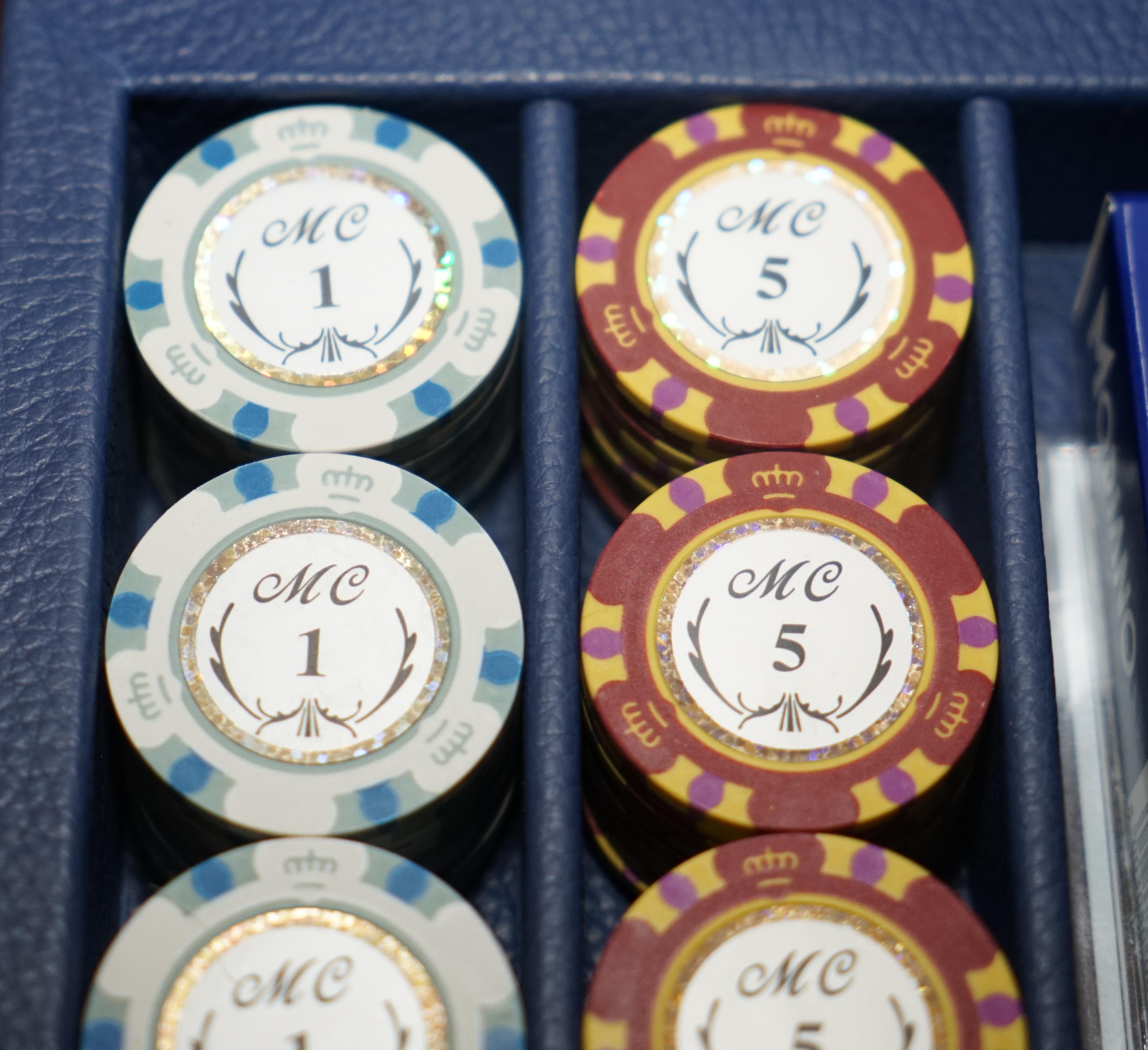 Bnib Hector Saxe Paris Conran Shop 240 Piece Casino Poker Chips Set Leather Case 5