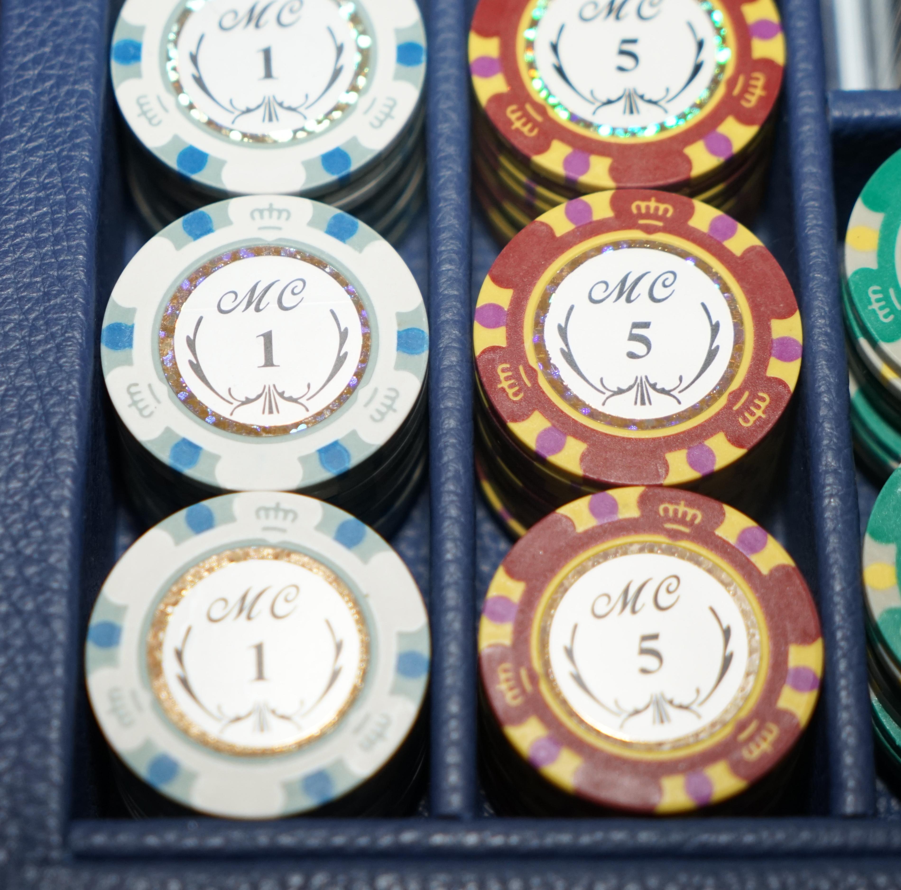 Bnib Hector Saxe Paris Conran Shop 240 Piece Casino Poker Chips Set Leather Case 6