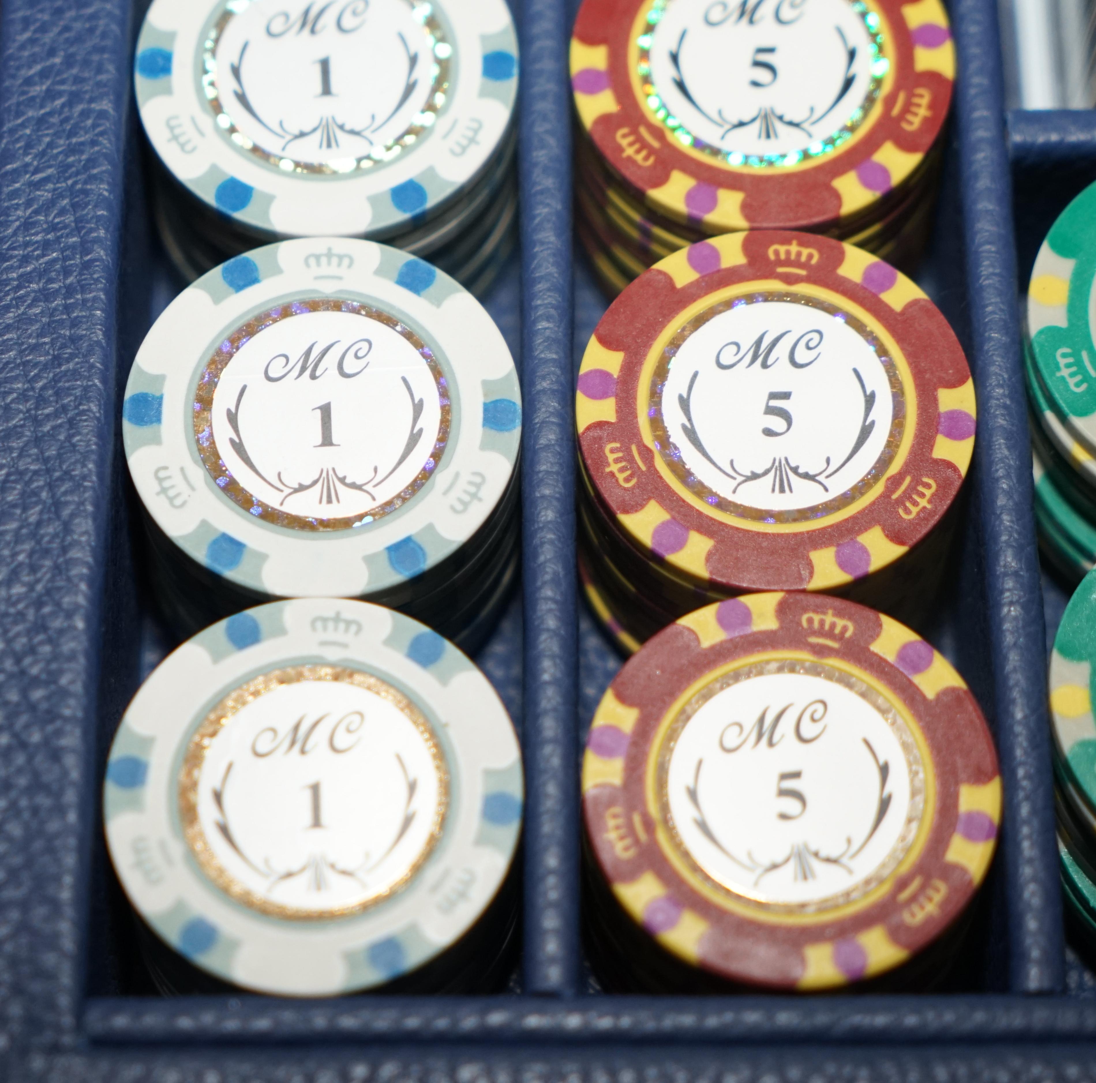 Bnib Hector Saxe Paris Conran Shop 240 Piece Casino Poker Chips Set Leather Case 5