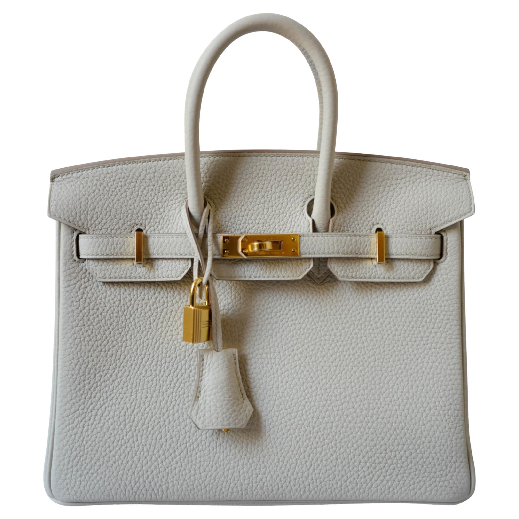 BNIB Bolso Hermès Birkin 25 Piel Beton Veau Togo con Herrajes Dorados K 2025 en venta
