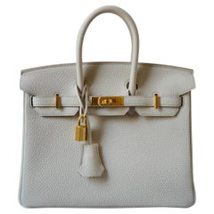 BNIB Bolso Hermès Birkin 25 Piel Beton Veau Togo con Herrajes Dorados K 2025