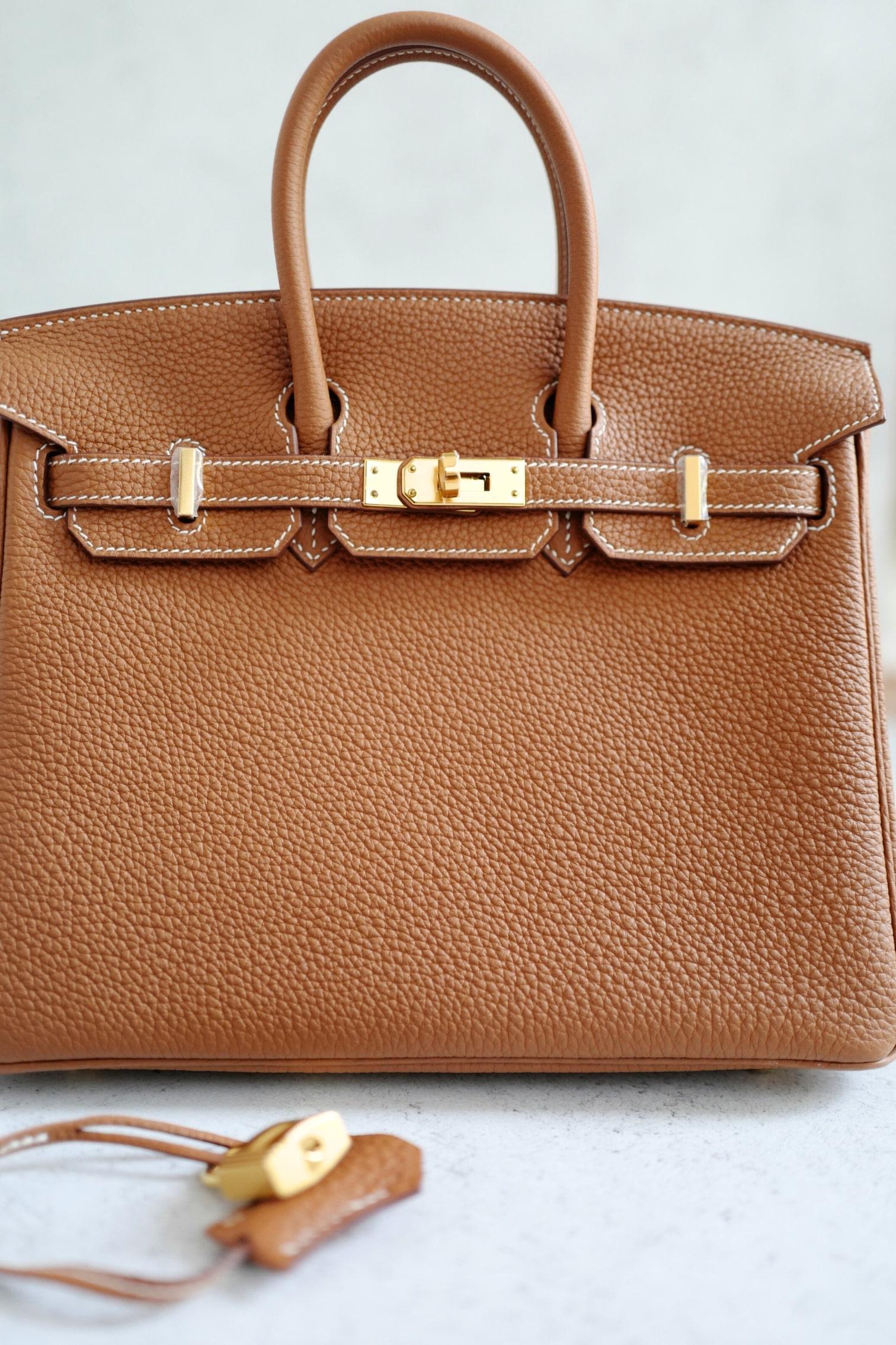 BNIB Hermès Birkin 25 Bag Gold Togo Leather with Gold Hardware en vente 5