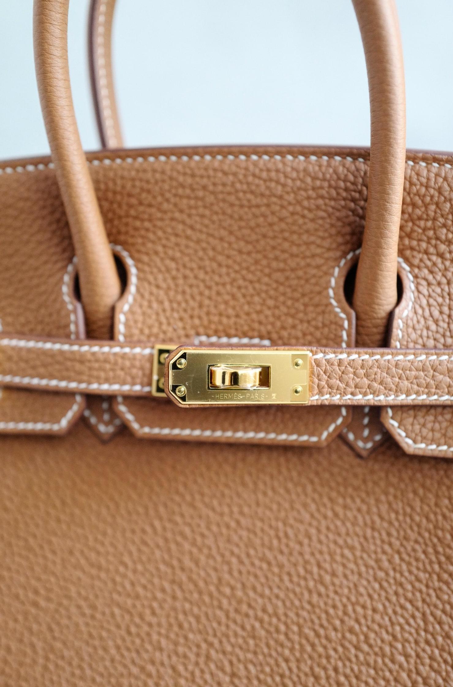 BNIB Hermès Birkin 25 Bag Gold Togo Leather with Gold Hardware en vente 7