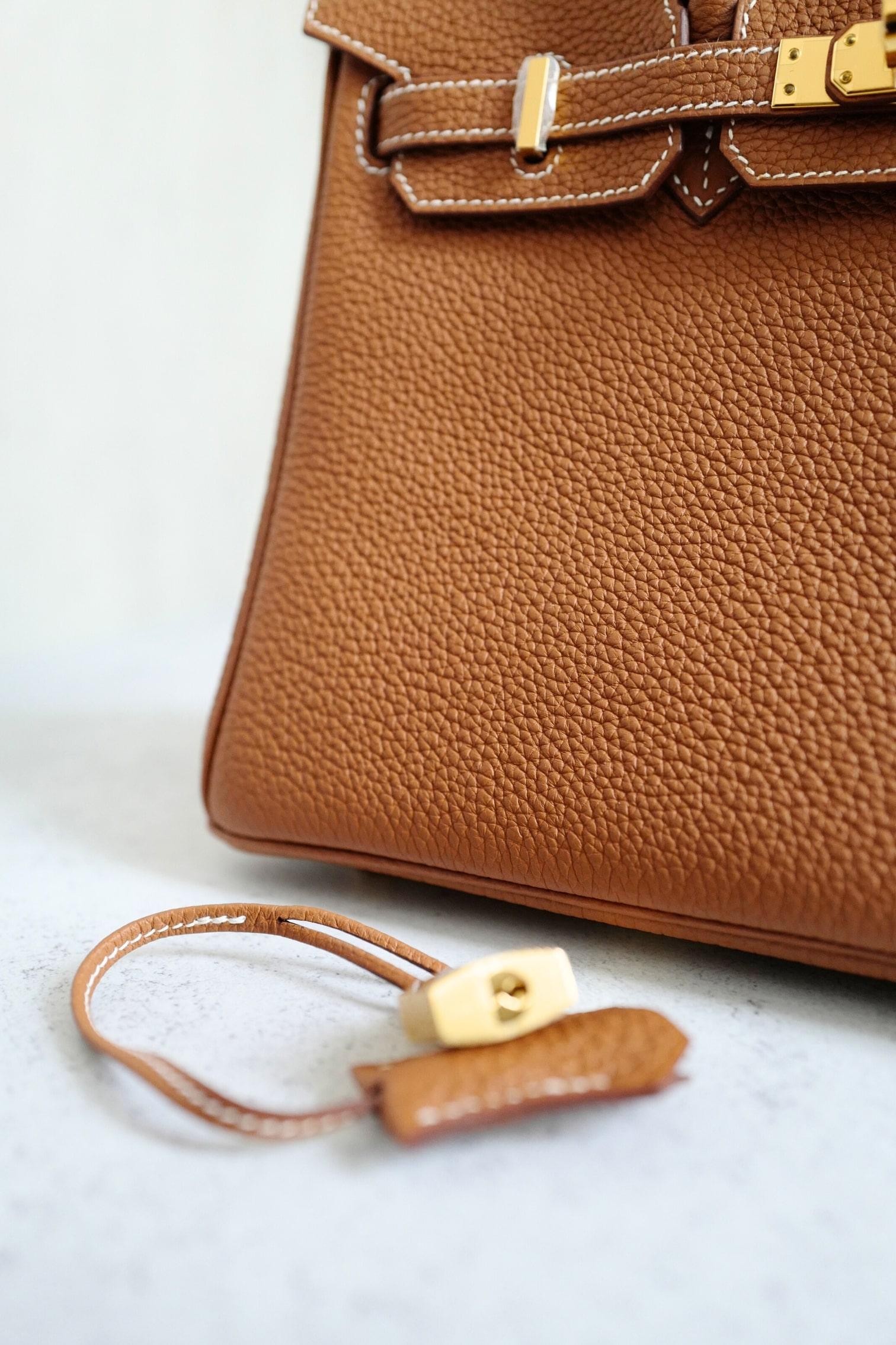 BNIB Hermès Birkin 25 Bag Gold Togo Leather with Gold Hardware en vente 8