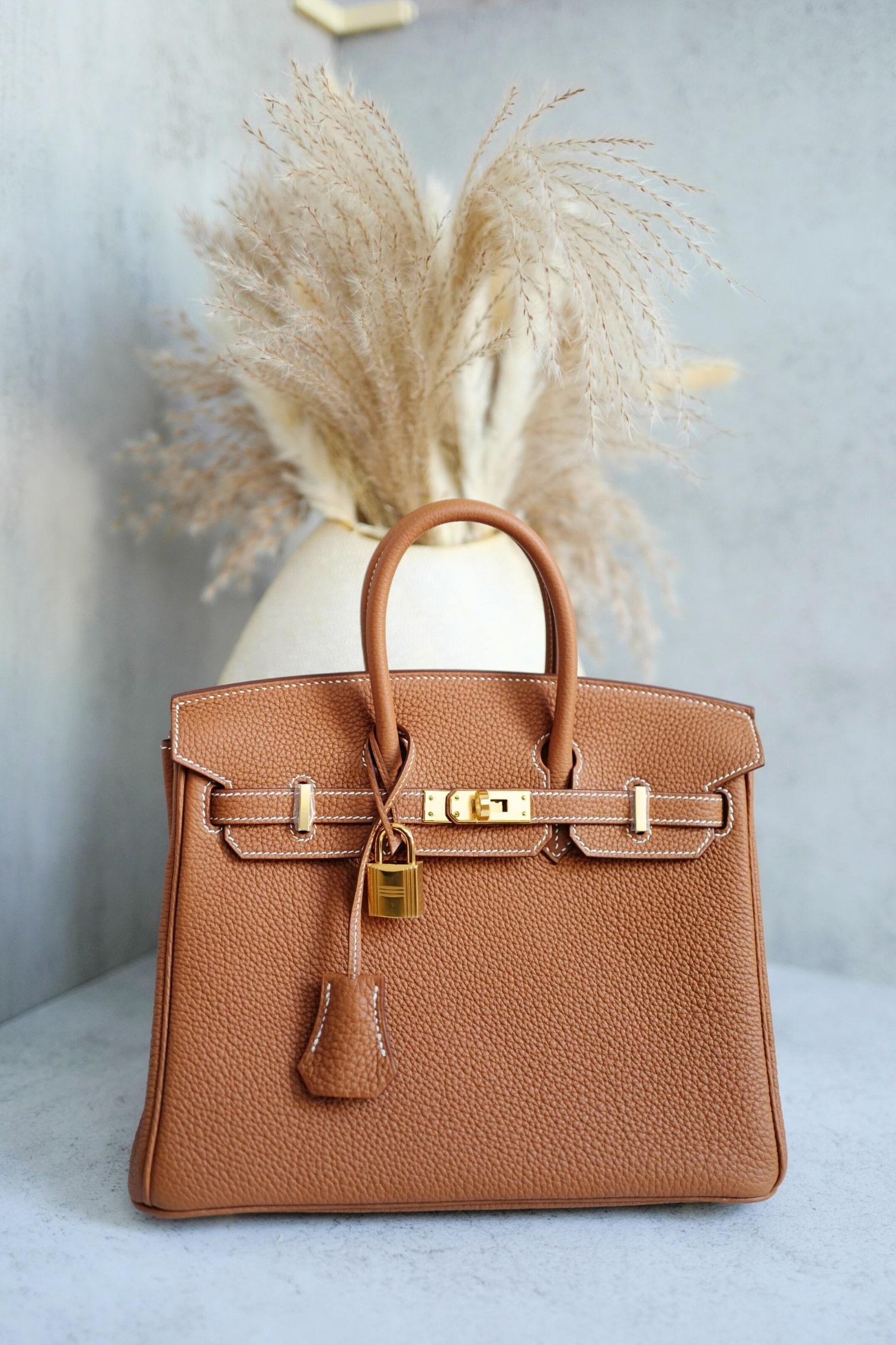 BNIB Hermès Birkin 25 Bag Gold Togo Leather with Gold Hardware en vente 10