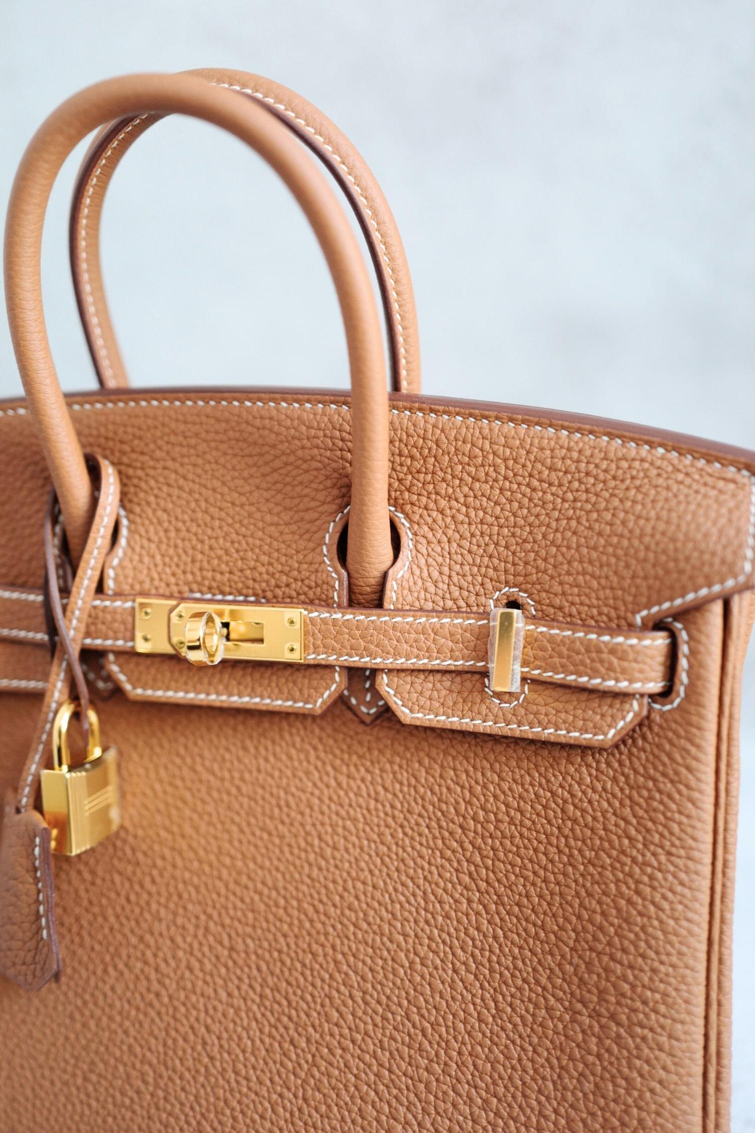 BNIB Hermès Birkin 25 Bag Gold Togo Leather with Gold Hardware en vente 11