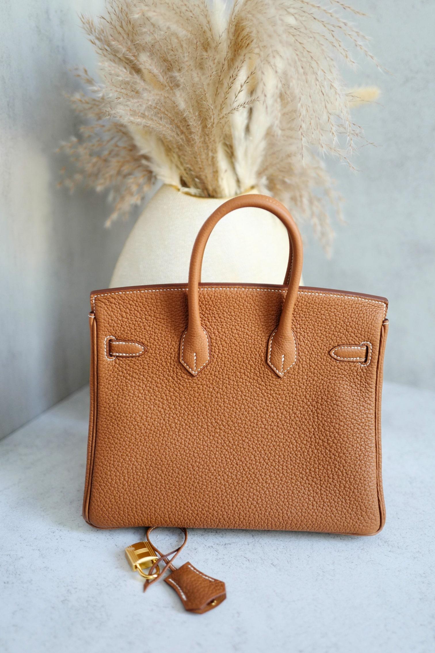 BNIB Hermès Birkin 25 Bag Gold Togo Leather with Gold Hardware en vente 12