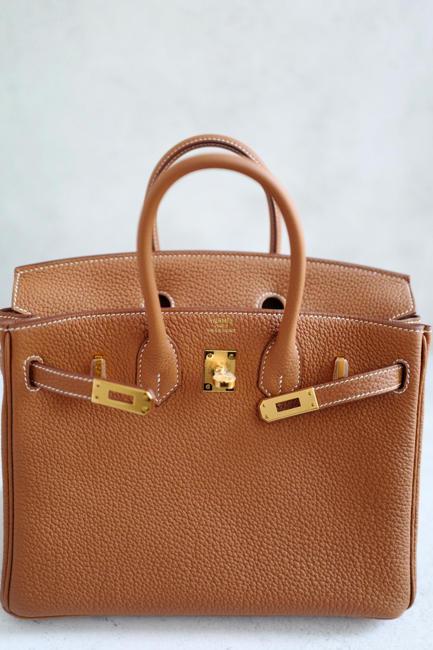 BNIB Hermès Birkin 25 Bag Gold Togo Leather with Gold Hardware en vente 13