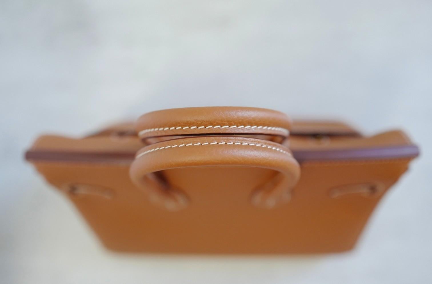 BNIB Hermès Birkin 25 Borsa in pelle Togo Oro con Hardware Oro Timbro K in vendita 1