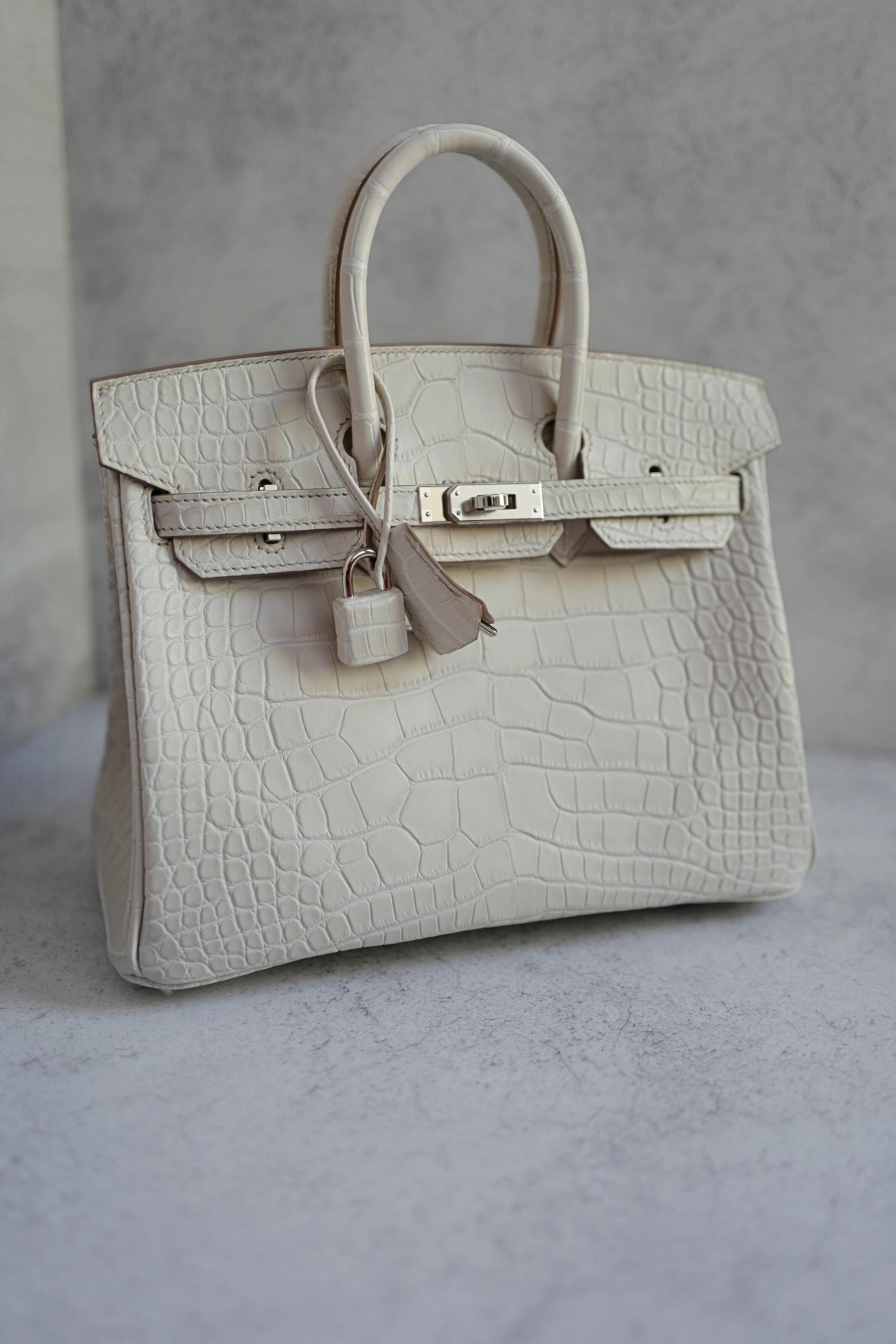 BNIB Hermès Birkin 25 Beton Matte Mississippiensis Alligatore PHW 2025 in vendita 15