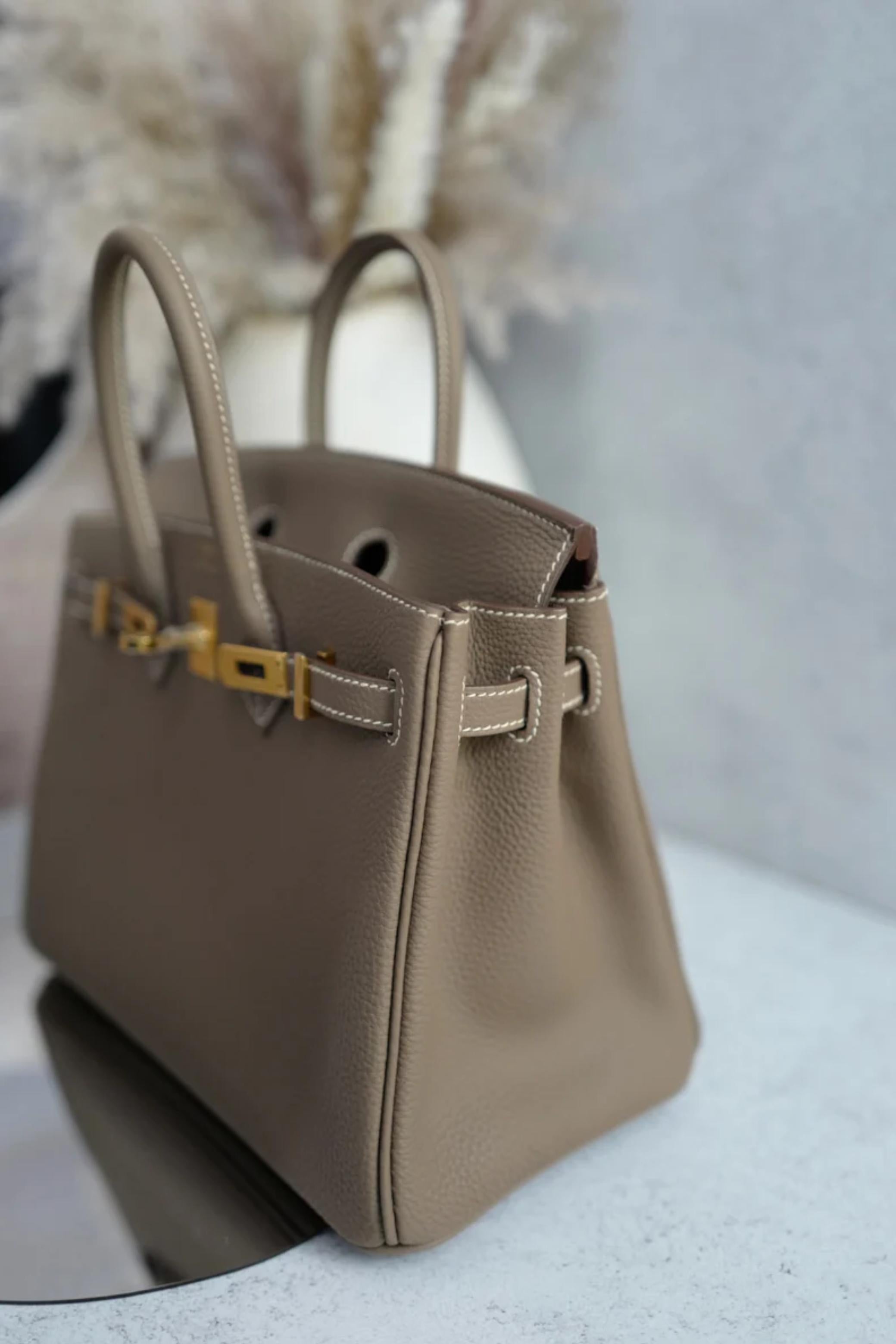BNIB Hermès Birkin 25 Etoupe In Pelle Togo Con Hardware Oro Timbro 2025 10