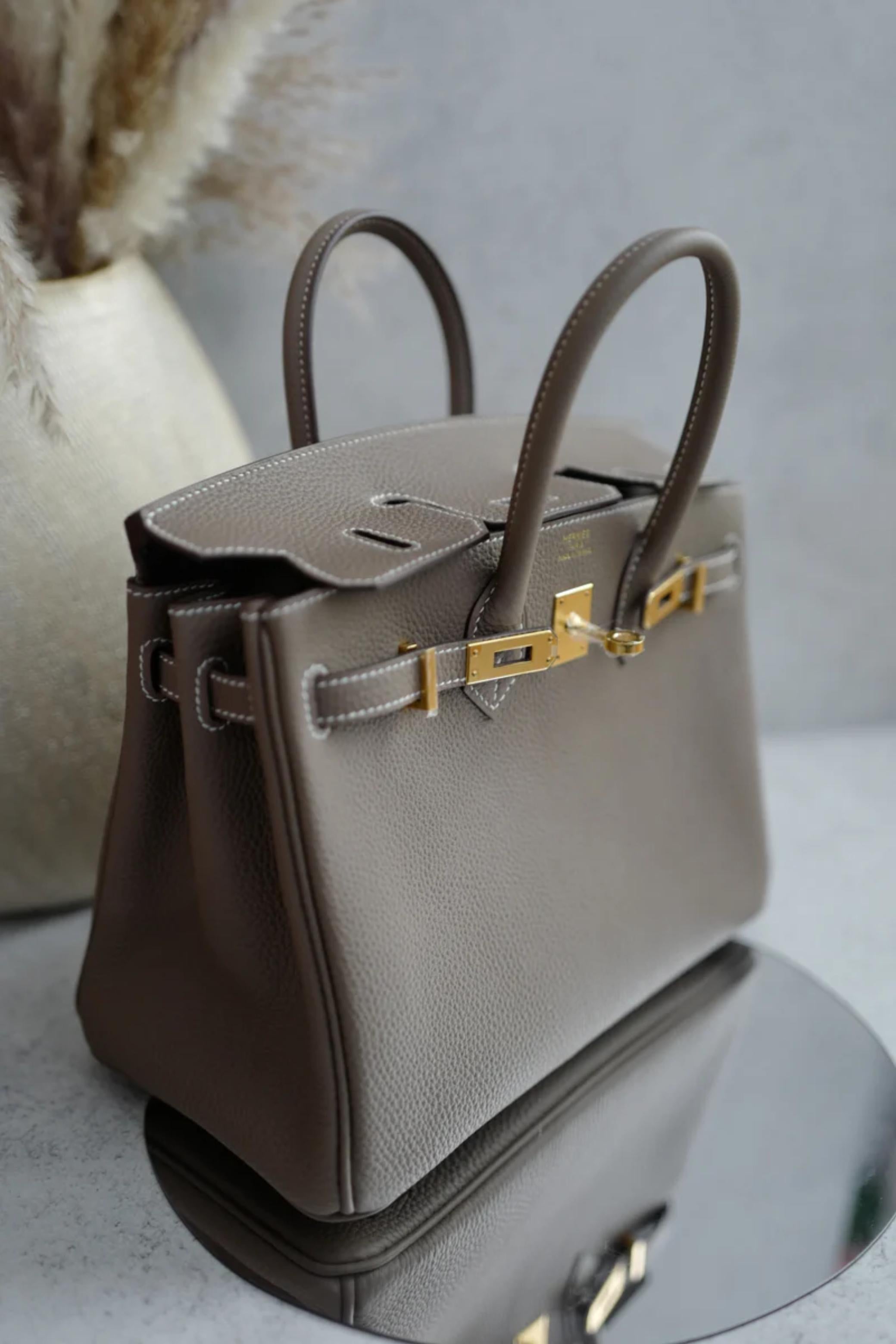 BNIB Hermès Birkin 25 Etoupe In Pelle Togo Con Hardware Oro Timbro 2025 11