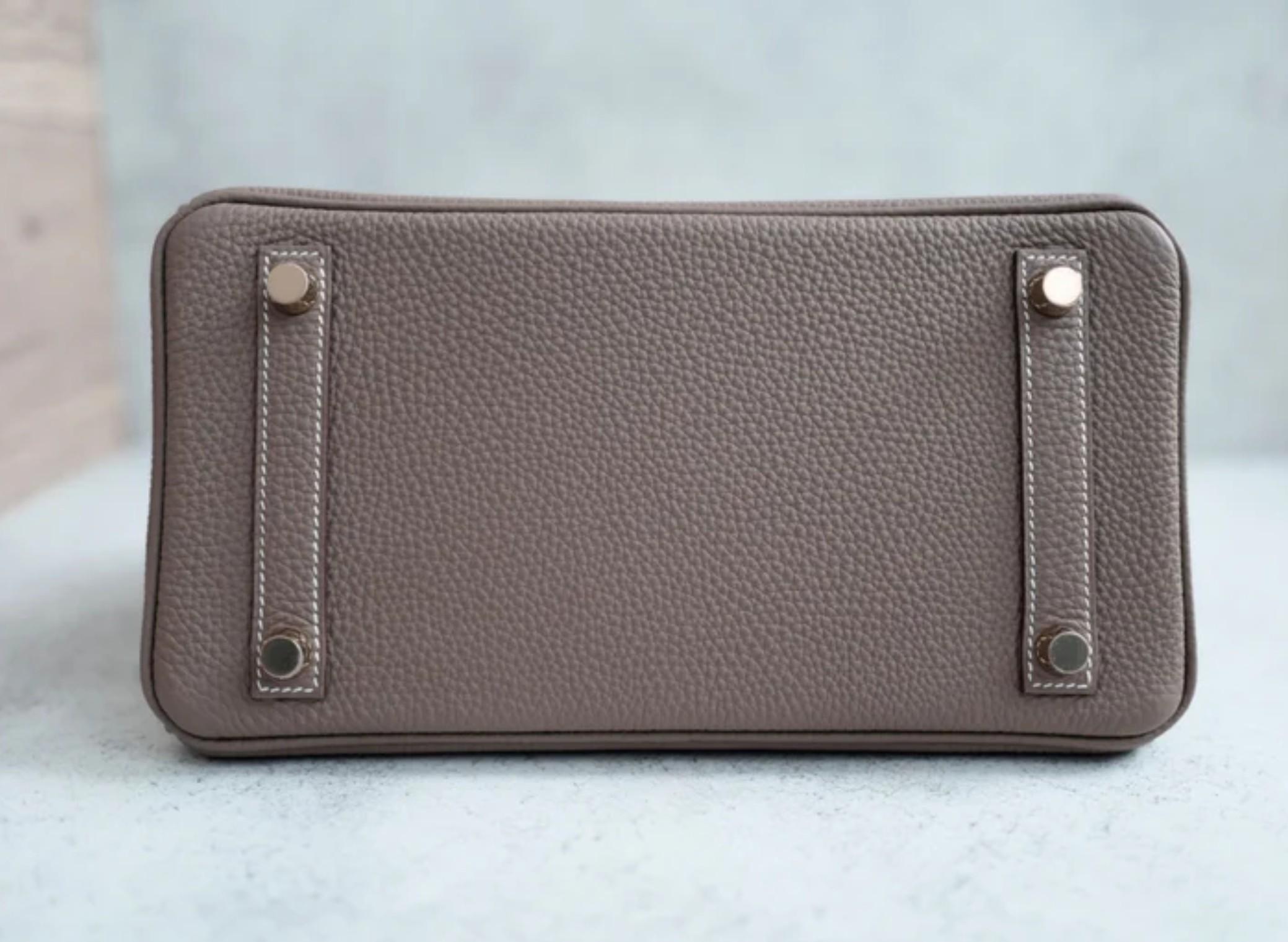 BNIB Hermès Birkin 25 Etoupe In Pelle Togo Con Hardware Oro Timbro 2025 1