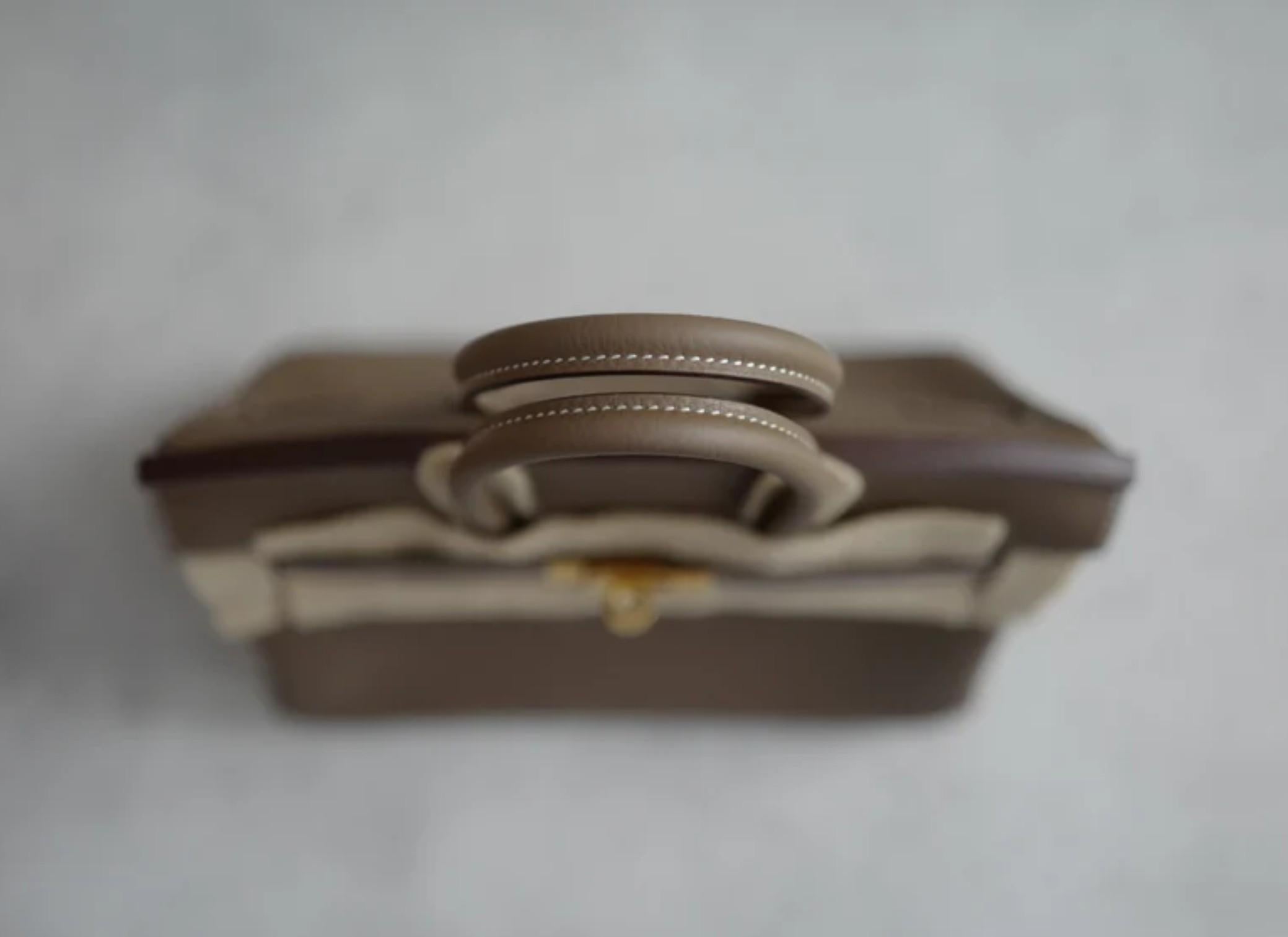 BNIB Hermès Birkin 25 Etoupe In Pelle Togo Con Hardware Oro Timbro 2025 2