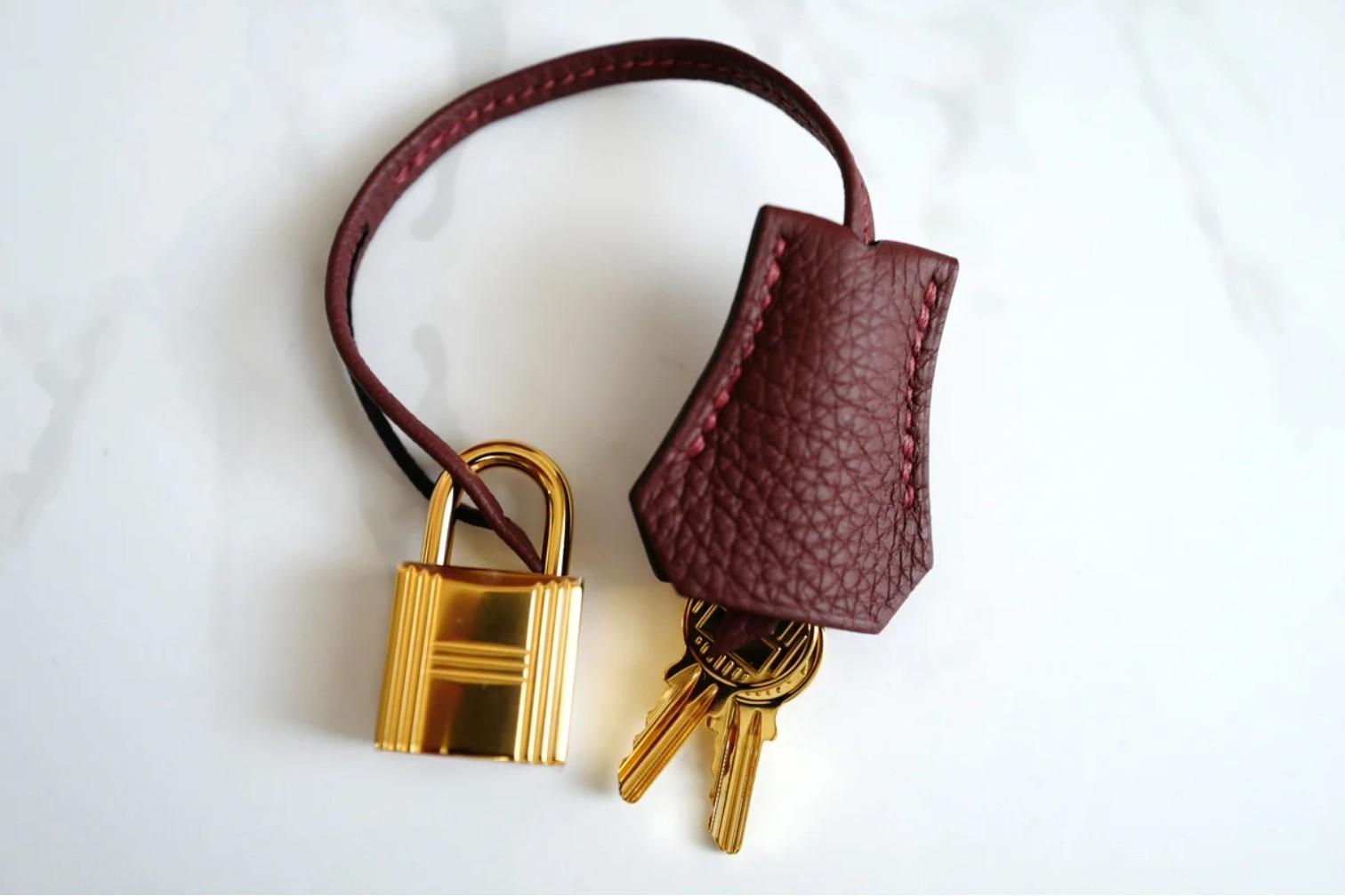 BNIB Hermes Birkin 25 Rouge H Togo Gold Hardware K For Sale 6