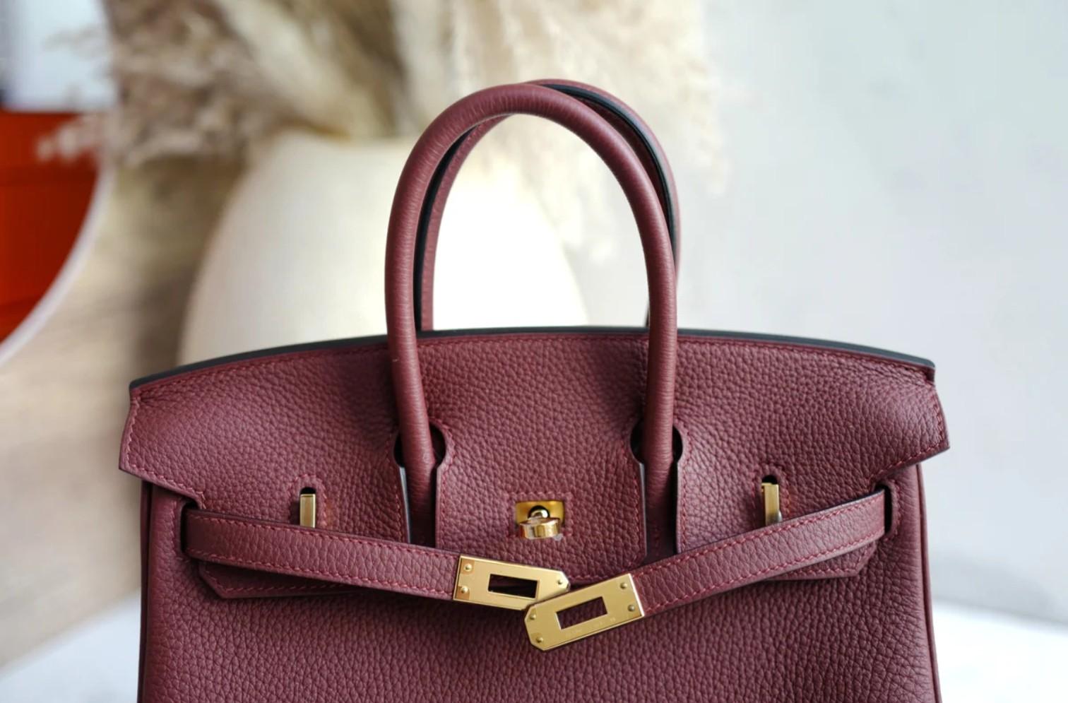BNIB Hermes Birkin 25 Rouge H Togo Gold Hardware K For Sale 7