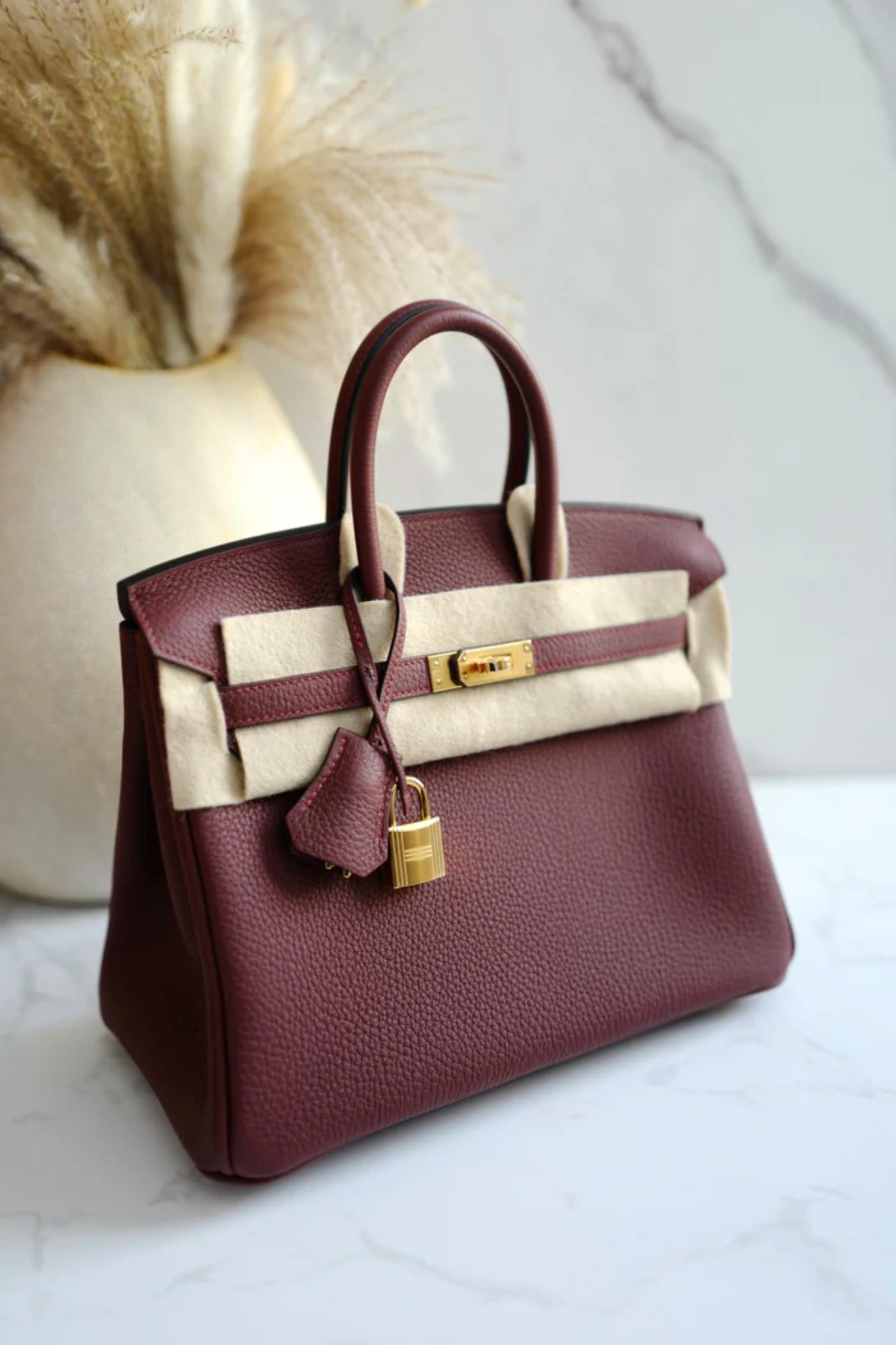 BNIB Hermes Birkin 25 Rouge H Togo Gold Hardware K For Sale 12