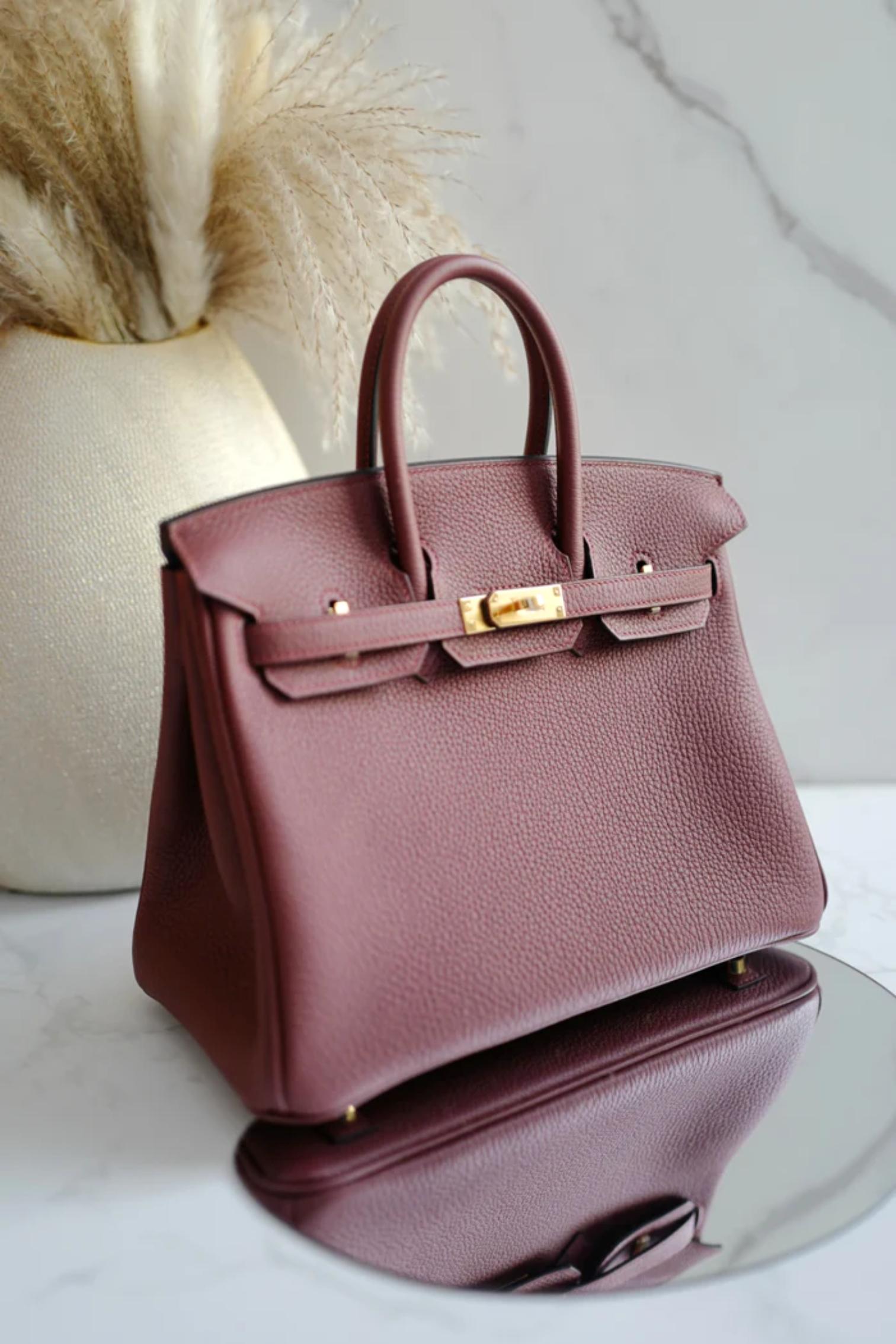 BNIB Hermes Birkin 25 Rouge H Togo Gold Hardware K For Sale 13