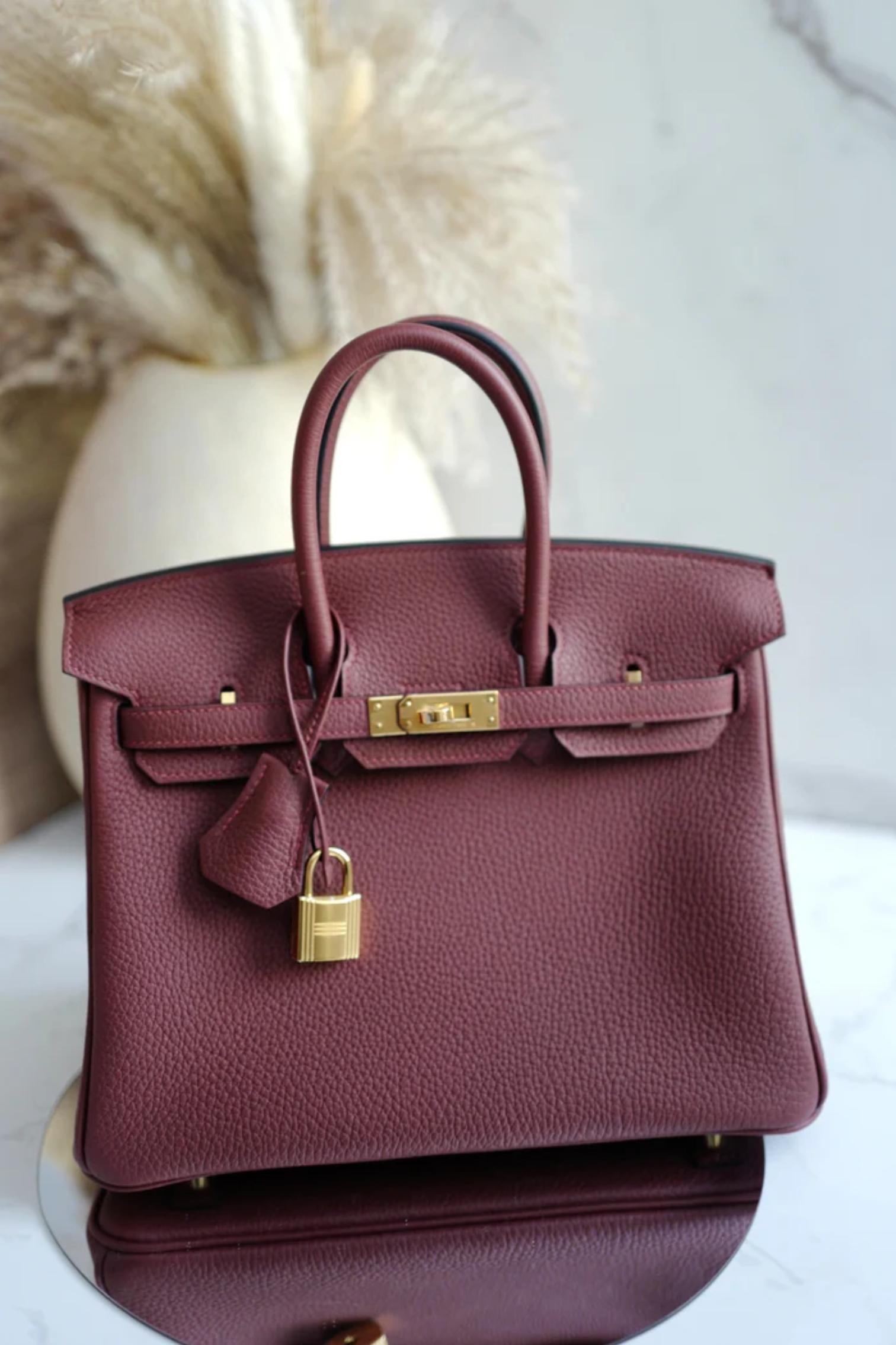 BNIB Hermes Birkin 25 Rouge H Togo Gold Hardware K For Sale 14