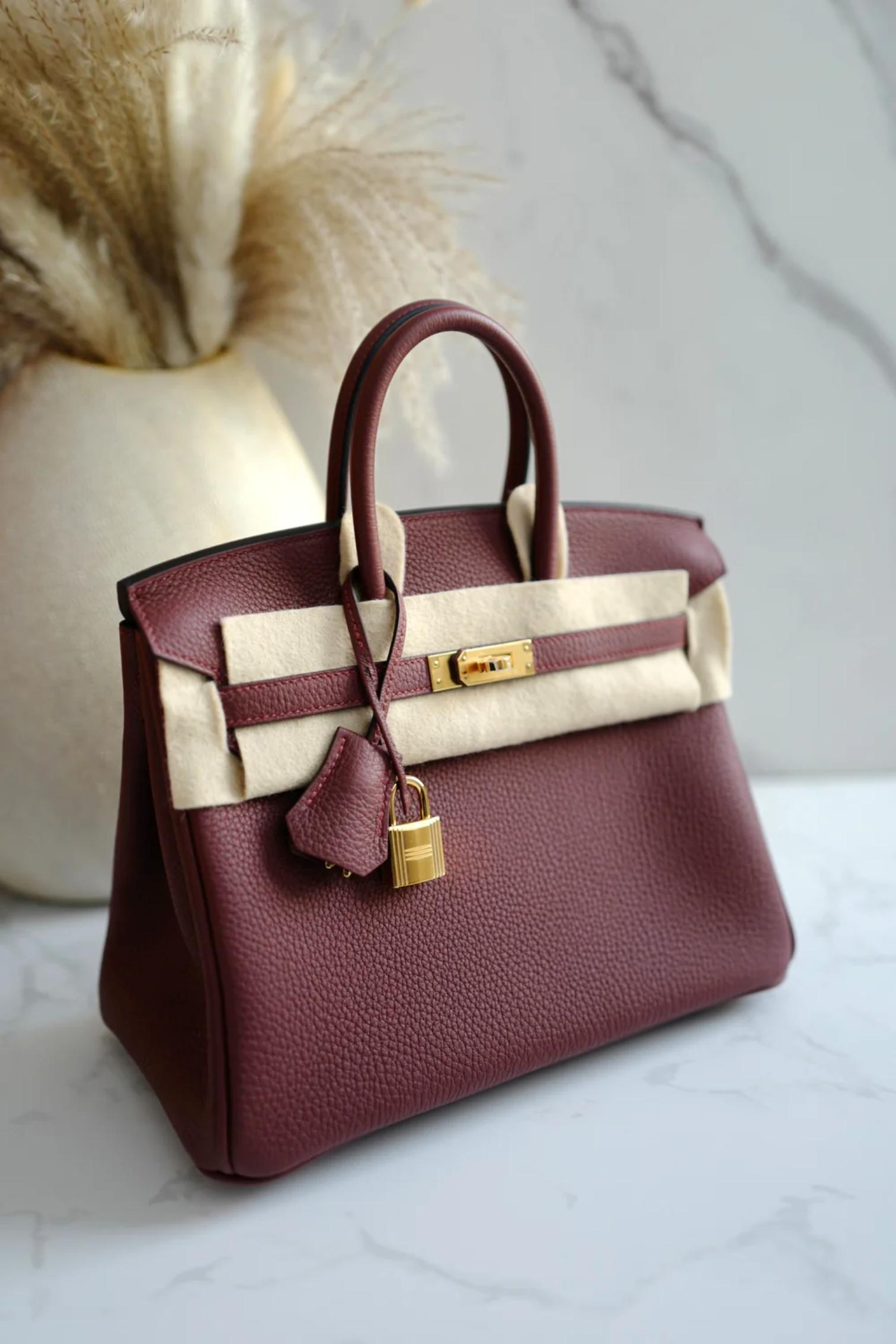 BNIB Hermes Birkin 25 Rouge H Togo Gold Hardware K For Sale 14