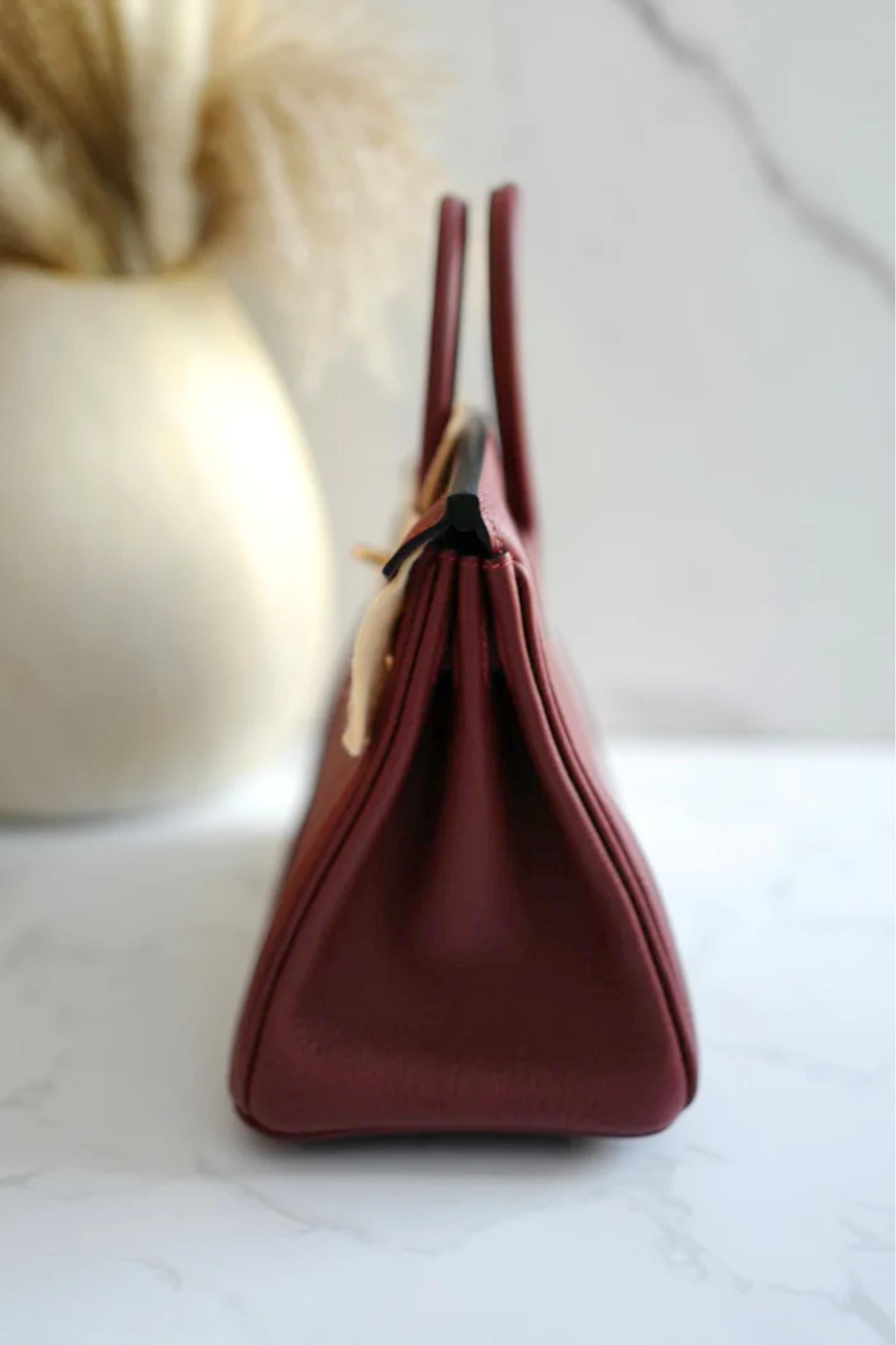 BNIB Hermes Birkin 25 Rouge H Togo Gold Hardware K In New Condition For Sale In Forest Park, GA