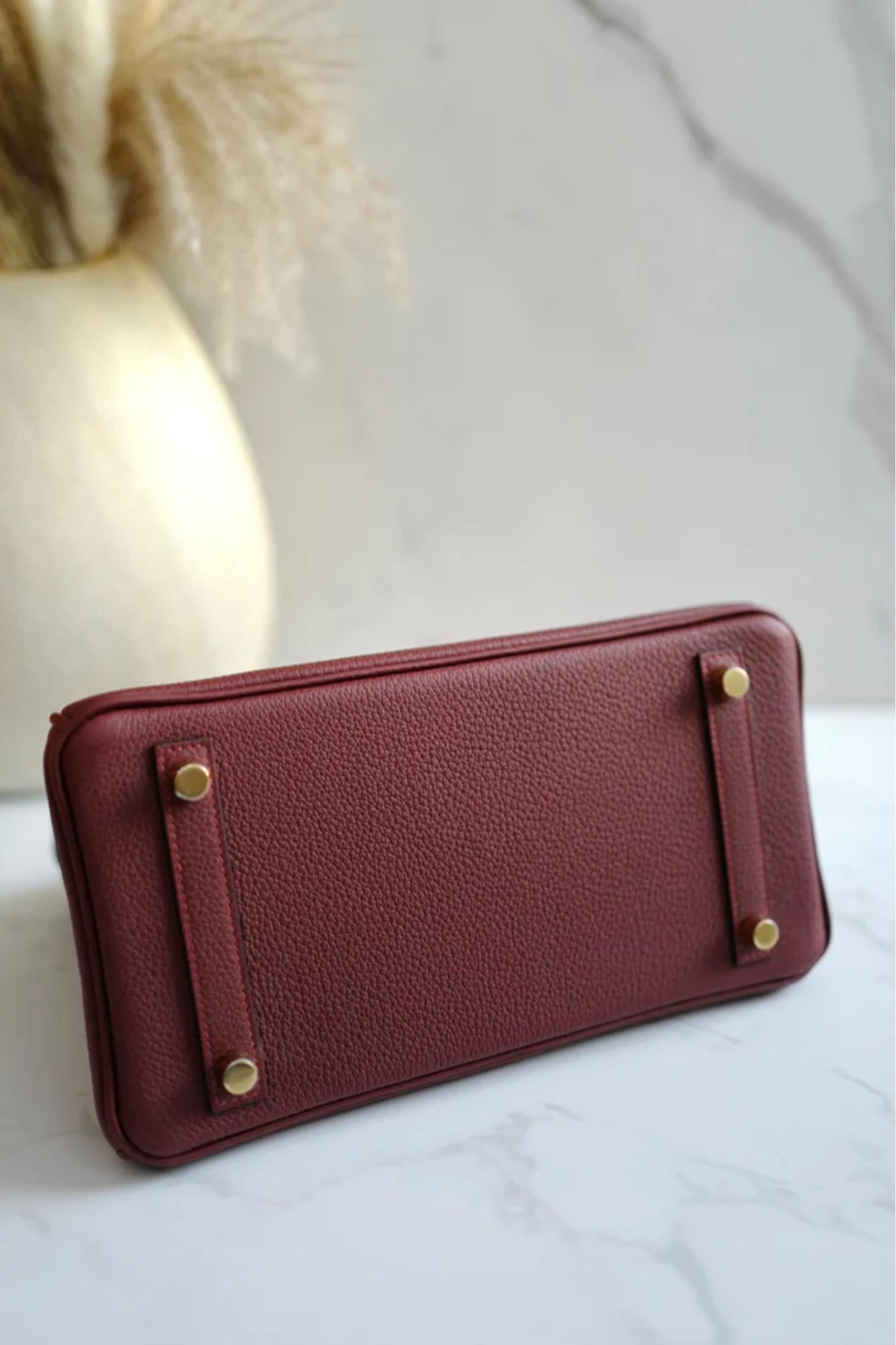 BNIB Hermes Birkin 25 Rouge H Togo Gold Hardware K For Sale 1