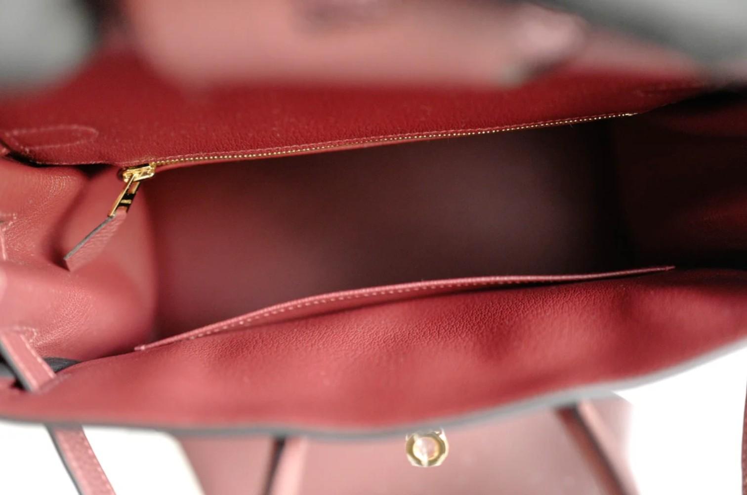 BNIB Hermes Birkin 25 Rouge H Togo Gold Hardware K For Sale 3