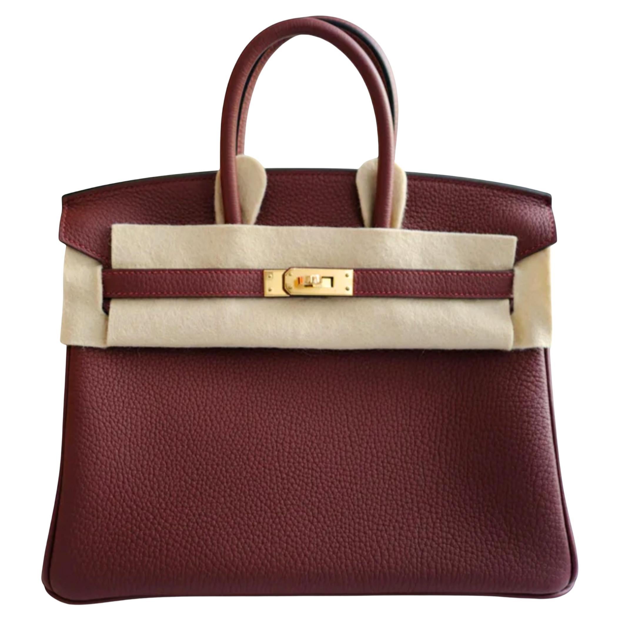 BNIB Hermes Birkin 25 Rouge H Togo Gold Hardware K For Sale