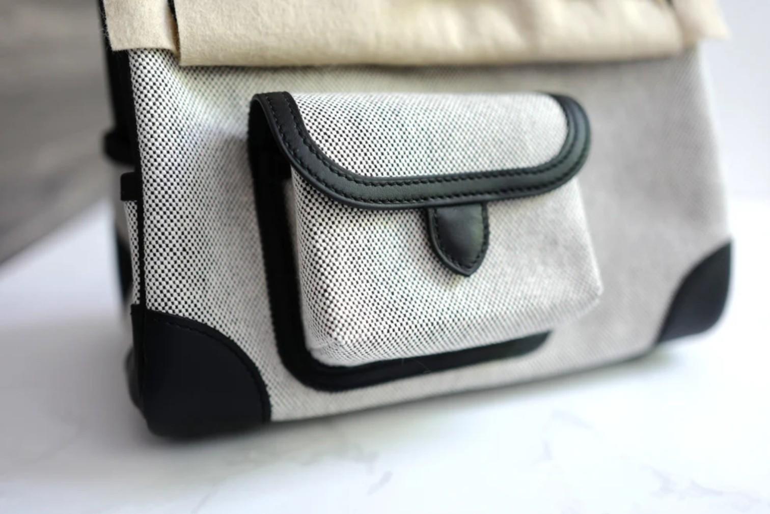 BNIB Hermès Birkin Cargo 25 Toile H/Veau Swift Ecru Noir/Noir PHW 2025 in vendita 8