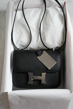 BNIB Hermès Constance III Mini 18 Miroir Black Epsom Leather with PHW