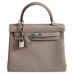 BNIB Hermes Kelly 25 Etoupe Togo Retourne Palladium HW Y 2020 NEW BNIB Hermes Kelly 25 Etoupe Togo Retourne Palladium HW Y 2020 NEW