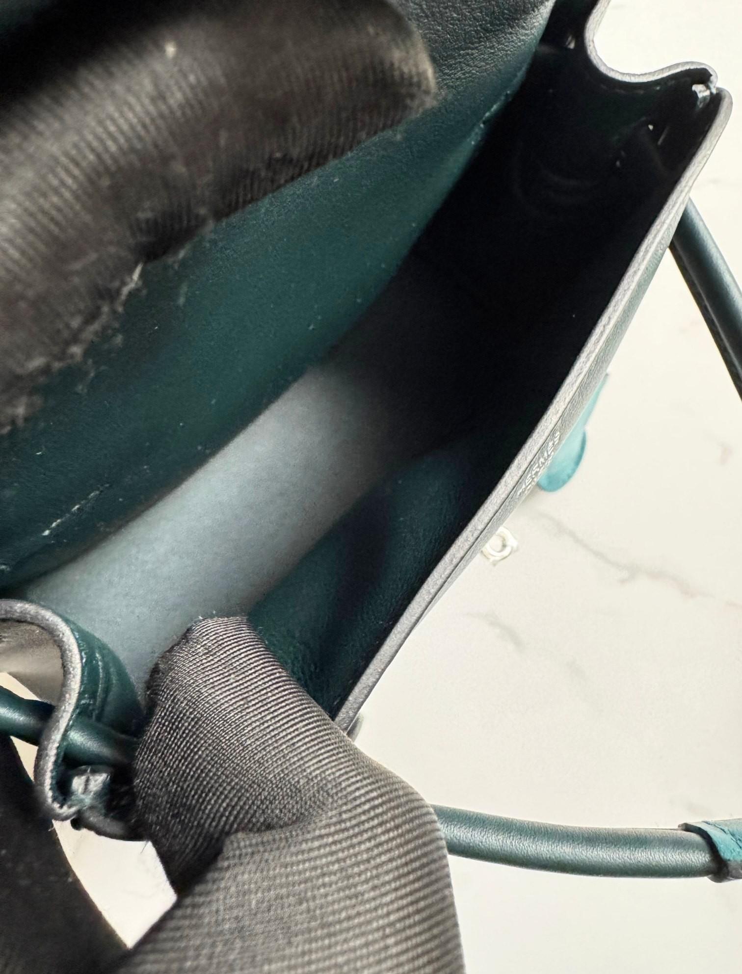 BNIB Hermes Kelly Dole Swift Calfskin Vert Cypres Vert Bosphore PHW 2025 im Angebot 5