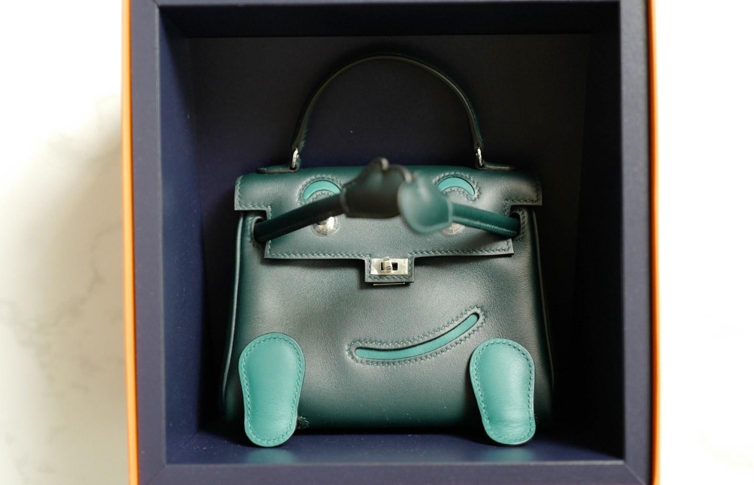 BNIB Hermes Kelly Dole Swift Calfskin Vert Cypres Vert Bosphore PHW 2025 im Angebot 9