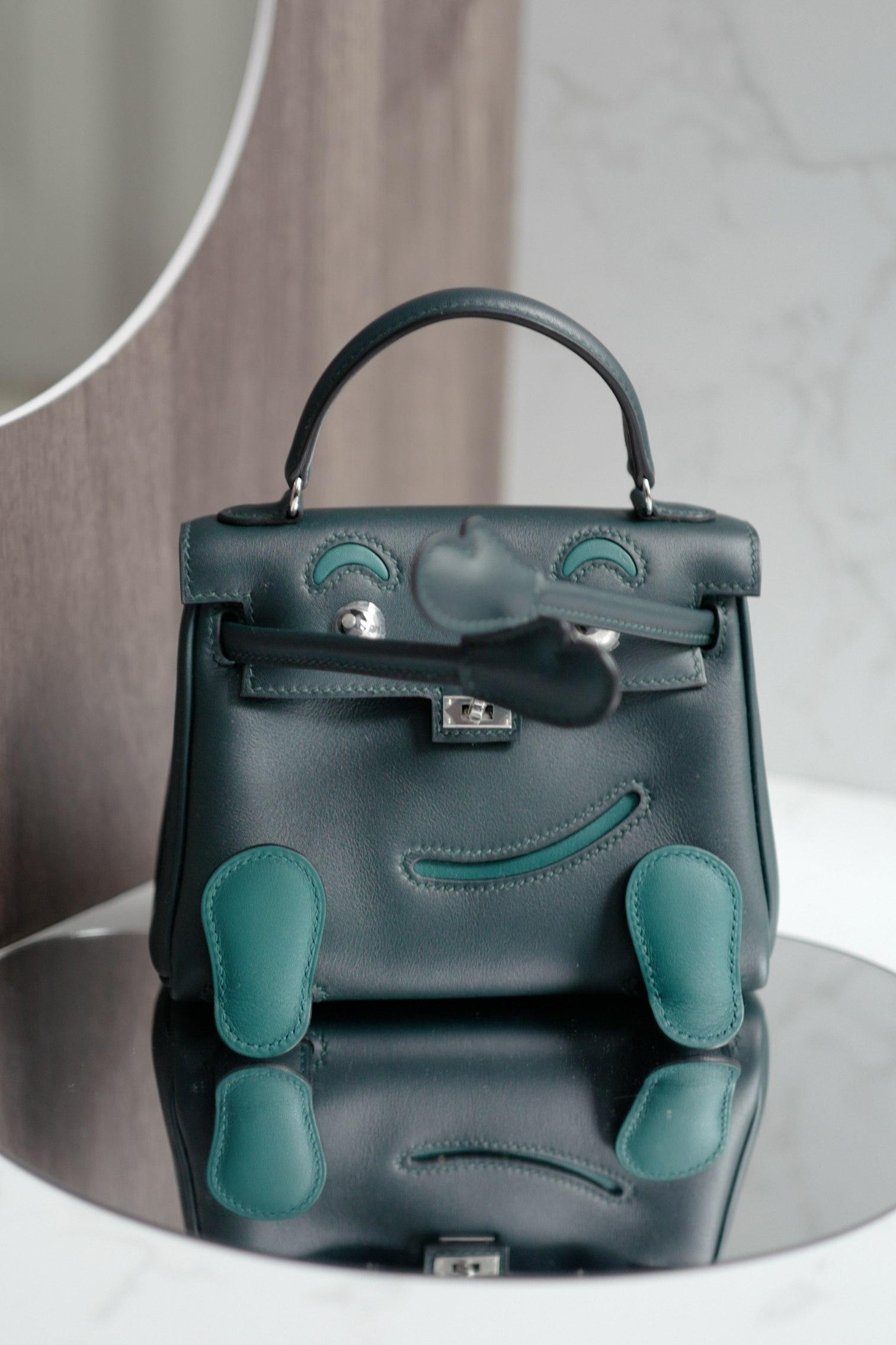BNIB Hermes Kelly Dole Swift Calfskin Vert Cypres Vert Bosphore PHW 2025 im Angebot 15