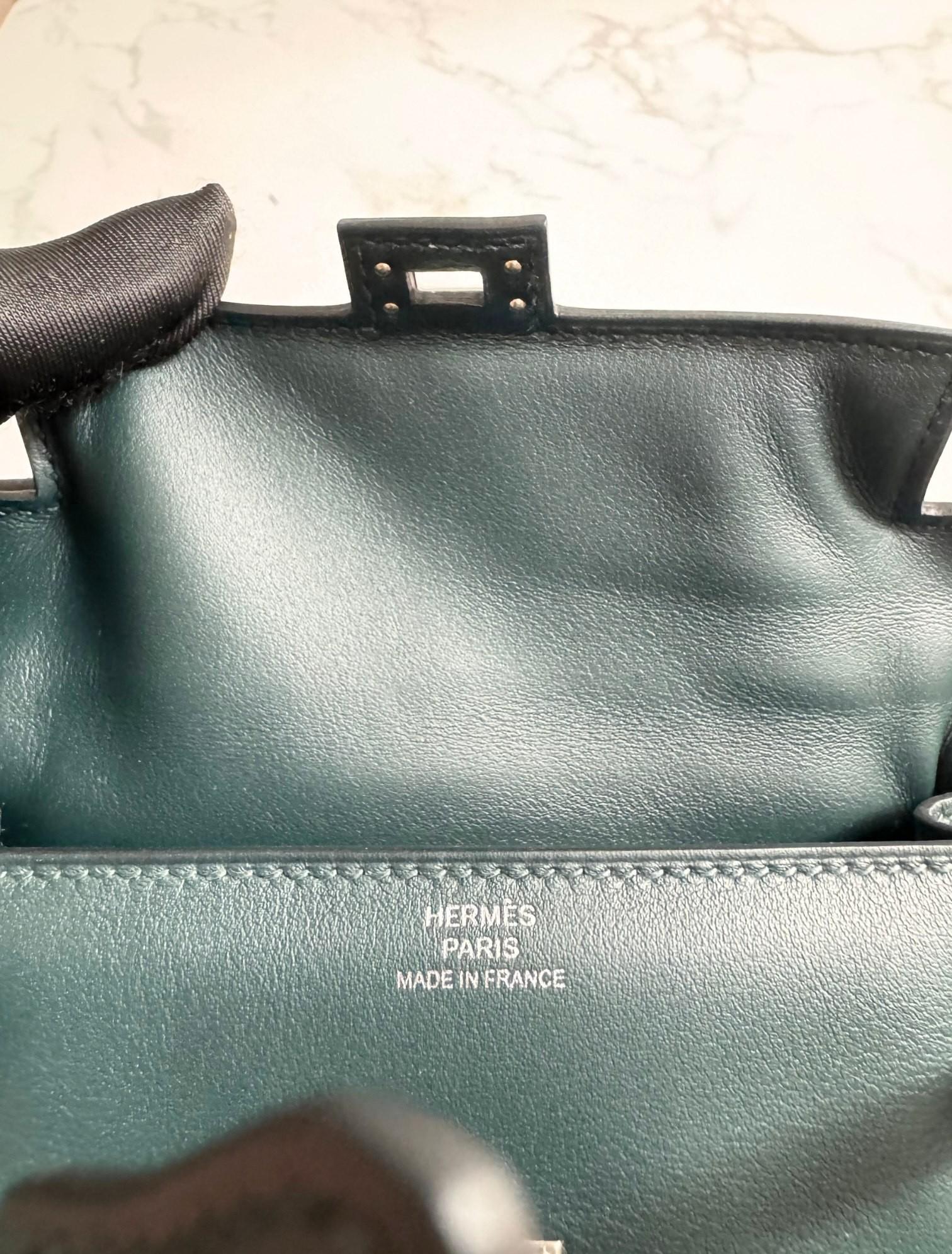 BNIB Hermes Kelly Dole Swift Calfskin Vert Cypres Vert Bosphore PHW 2025 im Angebot 4