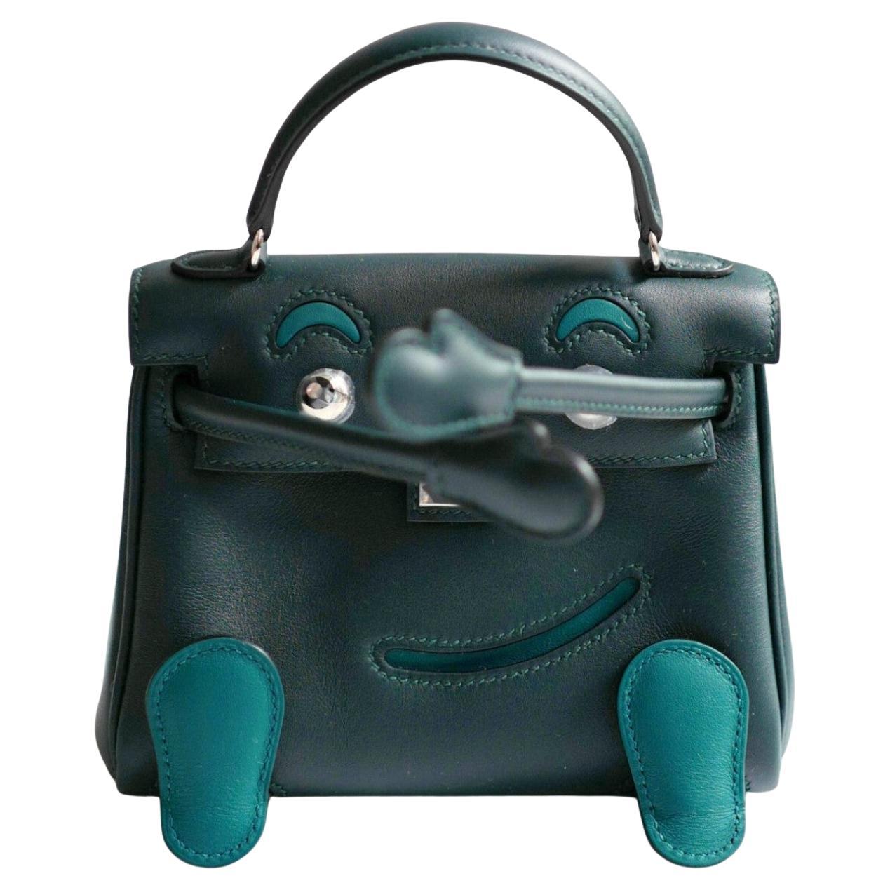 BNIB Hermes Kelly Dole Swift Calfskin Vert Cypres Vert Bosphore PHW 2025 im Angebot