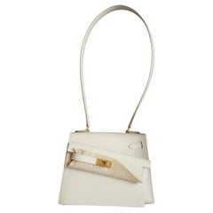 BNIB Hermes Kelly En Desordre Craie Epsom Gold HW Limited Edition