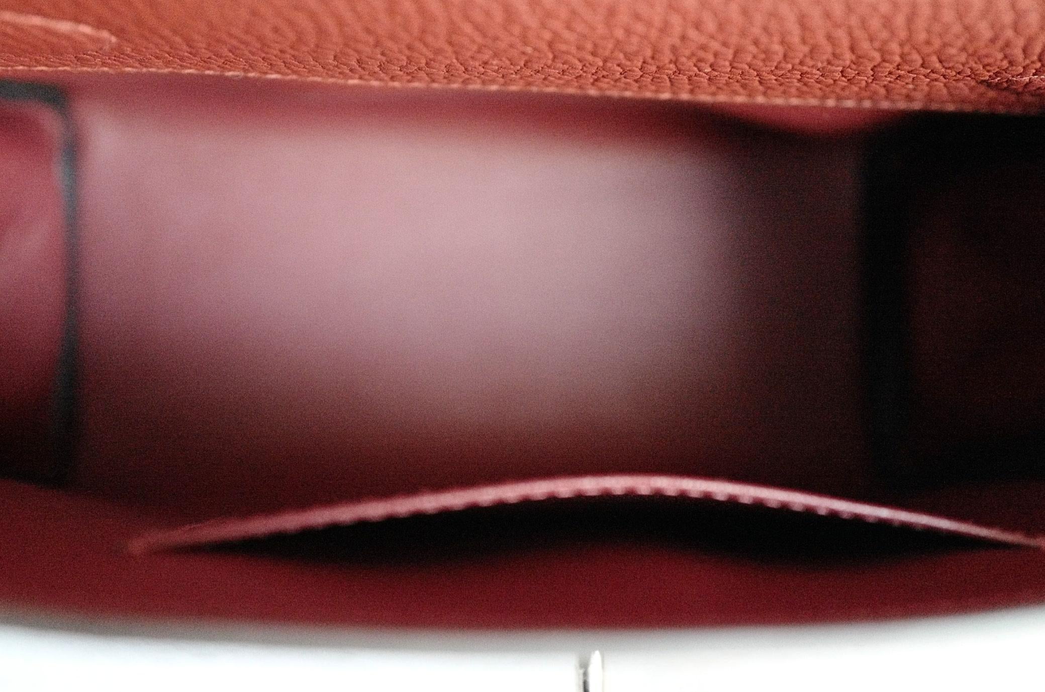 BNIB Hermès Kelly Messenger PM Rouge H Togo Leather Bag with Palladium Hardware im Angebot 1