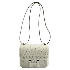 BNIB Hermès Mini Constance 18 Miroir Cloute Cream Calfskin So PHW G Stamp 2026