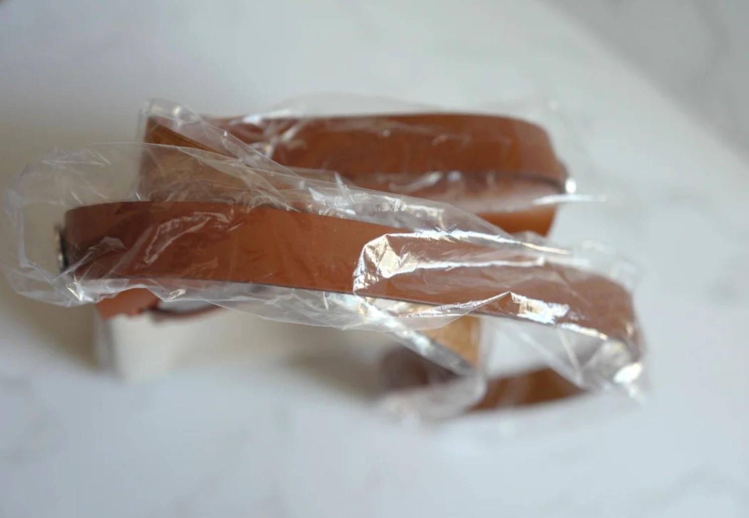 BNIB Hermes Mini Herbag Fauve/Ecru with Palladium Hardware For Sale 5