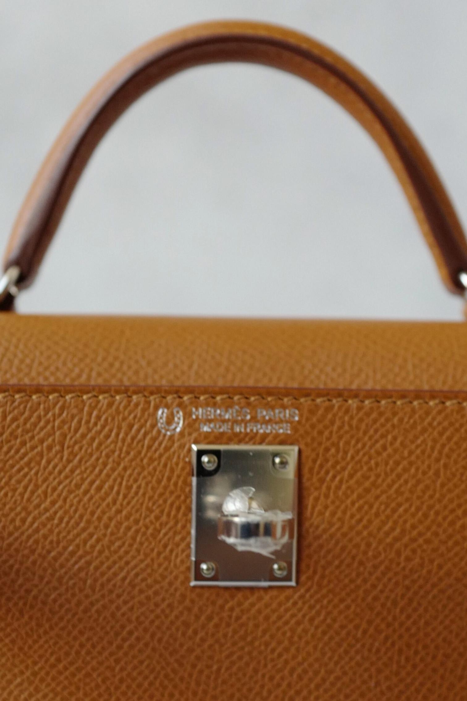 BNIB Hermès Mini Kelly 20 HSS Gold Epsom Leder Palladium Hardware 2025 im Angebot 13