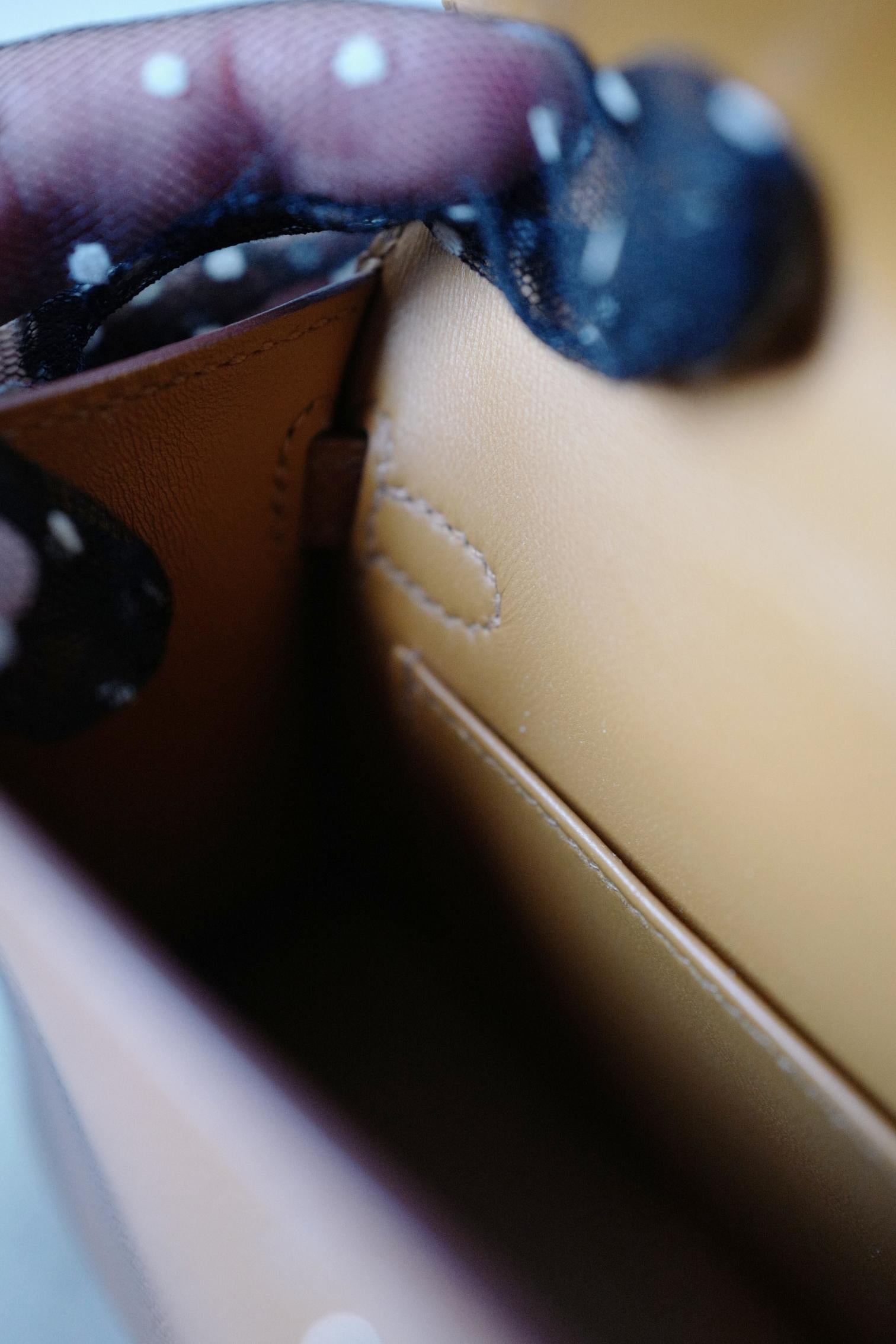 BNIB Hermès Mini Kelly 20 HSS Gold Epsom Leder Palladium Hardware 2025 im Angebot 2