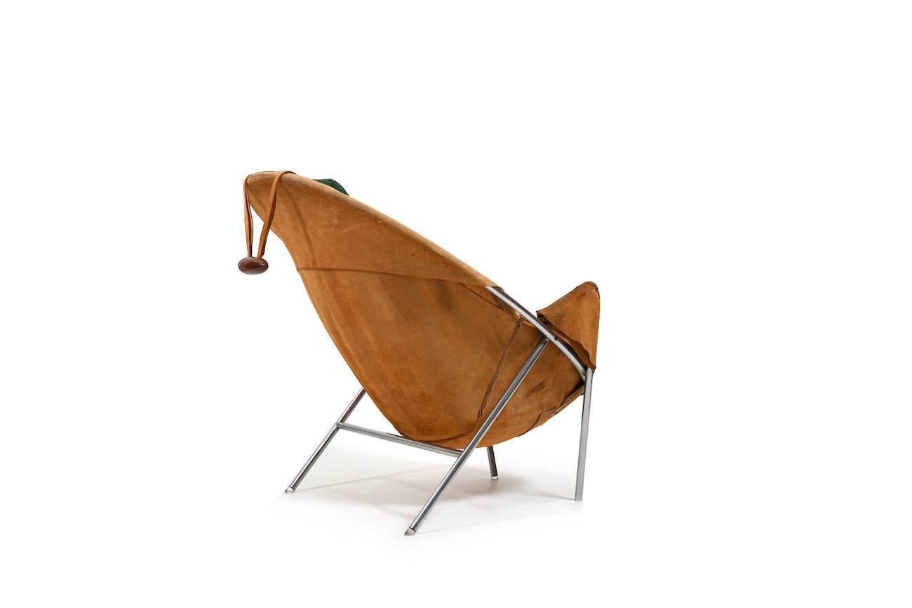 BO-360 lounge chair and Footstool by Erik Ole Jørgensen for Bovirke 1953 For Sale 4