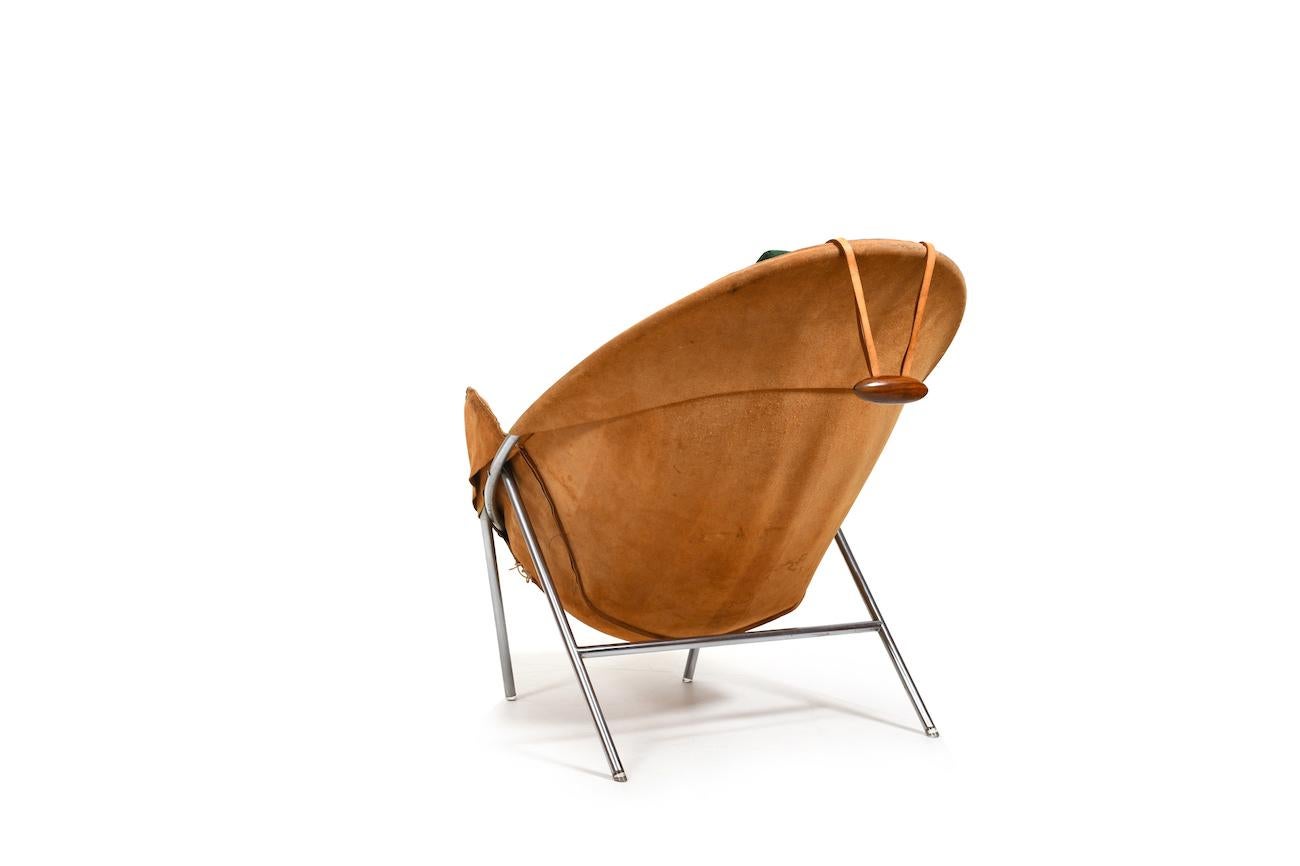 BO-360 lounge chair and Footstool by Erik Ole Jørgensen for Bovirke 1953 For Sale 8