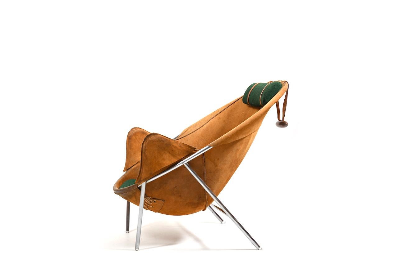 BO-360 lounge chair and Footstool by Erik Ole Jørgensen for Bovirke 1953 For Sale 1
