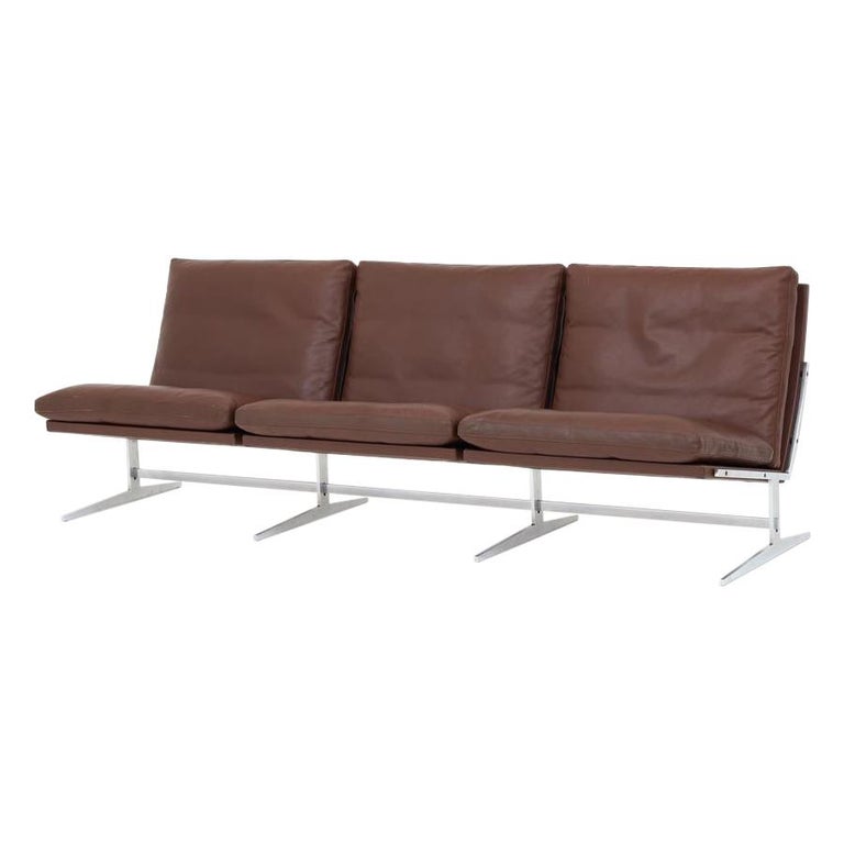 BO 563 Three Seat Sofa by Preben Fabricius and Jørgen Kastholm For Sale at  1stDibs